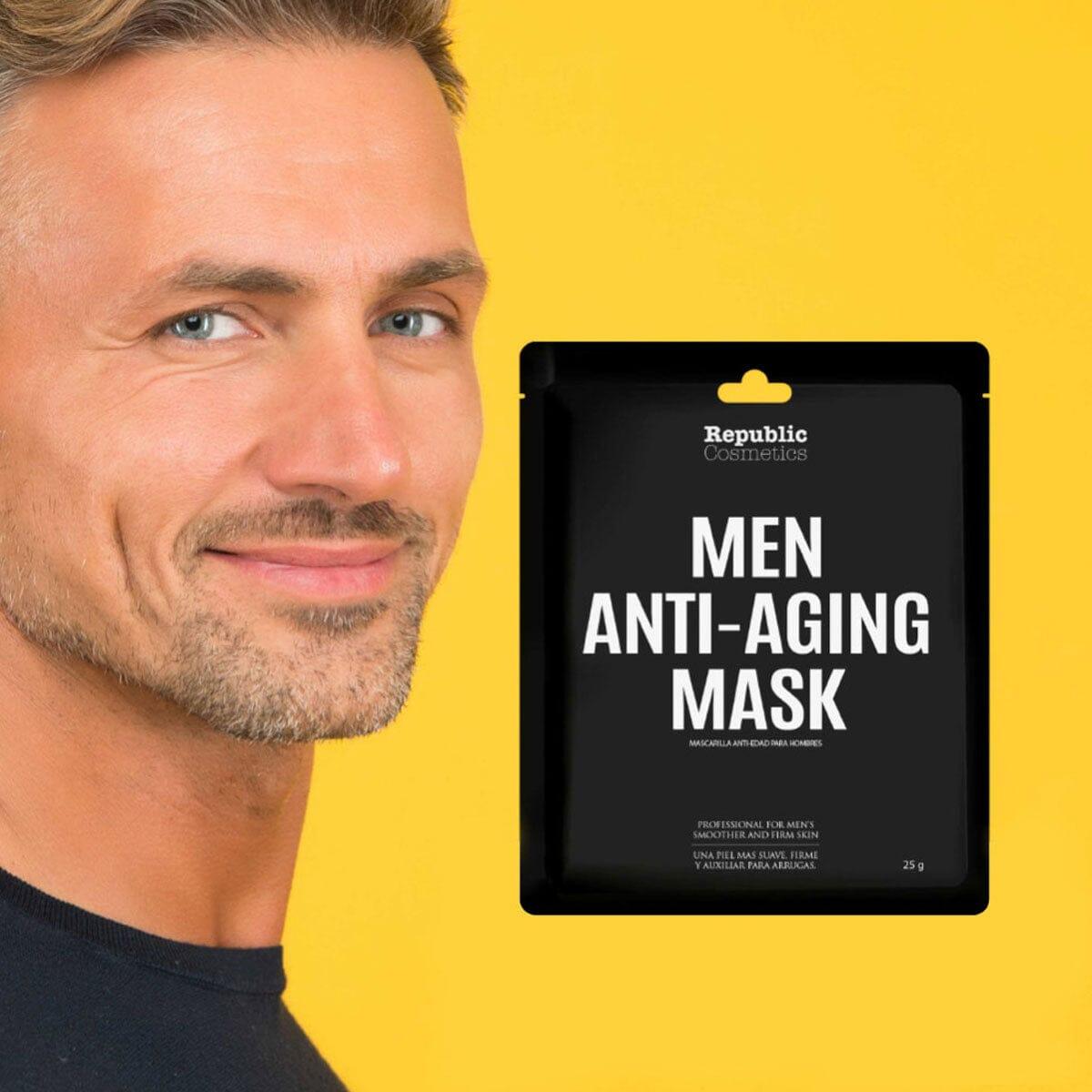 Anti-Aging Face Mask for Men - Republic Cosmetics | Hydrating & Firming Treatment for Daily Skincare Routine & Self-Care