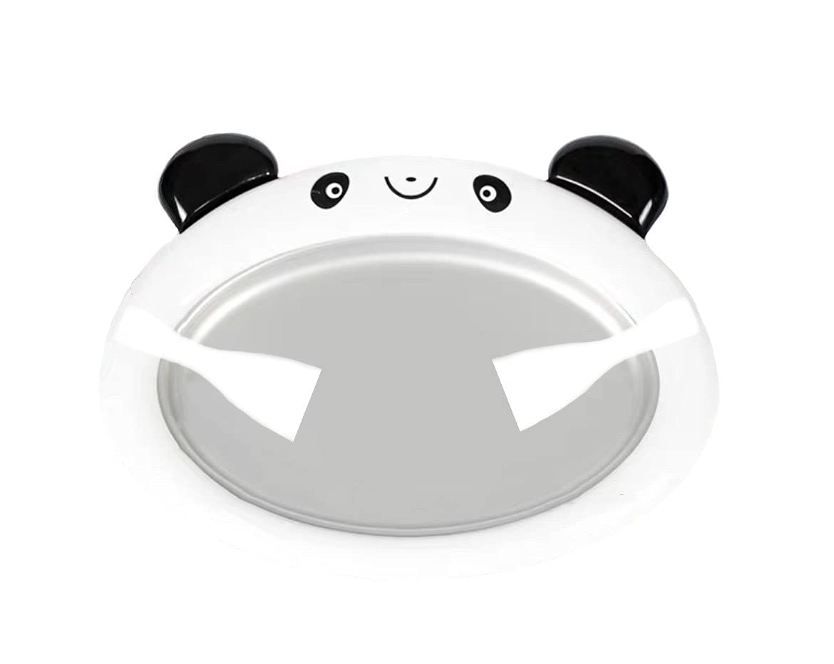Cute Panda Ice Cream Roller Maker Plate - Stainless Steel Anti Griddle Pan with 2 Spatulas for Homemade Rolled Ice Cream, Frozen Yogurt, Gelato & Sorbet - Perfect for DIY Desserts, Birthday Parties & Summer Treats