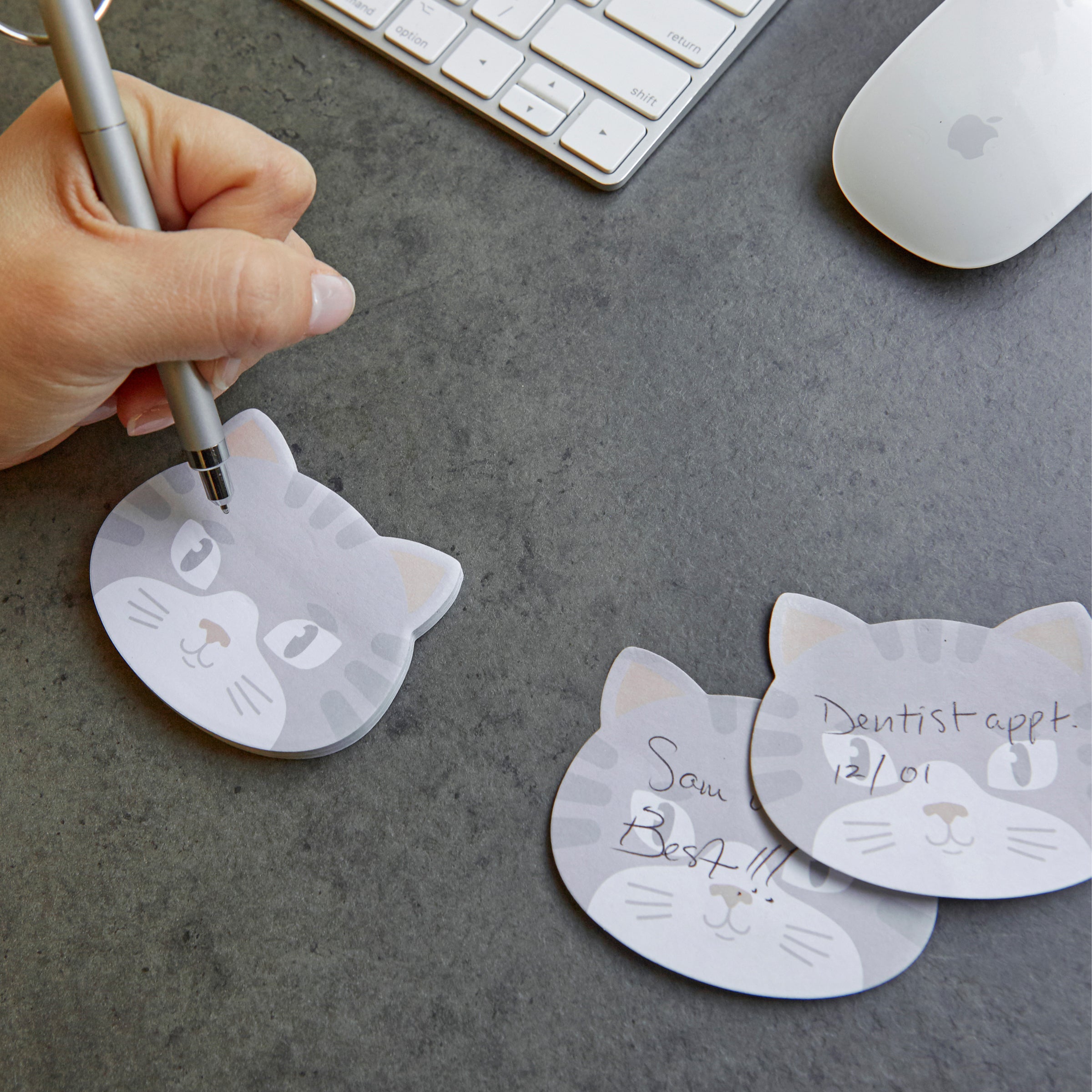 Adorable Kitty Cat Sticky Notes - Cute Animal Memo Pads for Office, School & Home Organization - 60 Sheets/Pack - Fun Stationery Supplies for Notes, Reminders & Planning