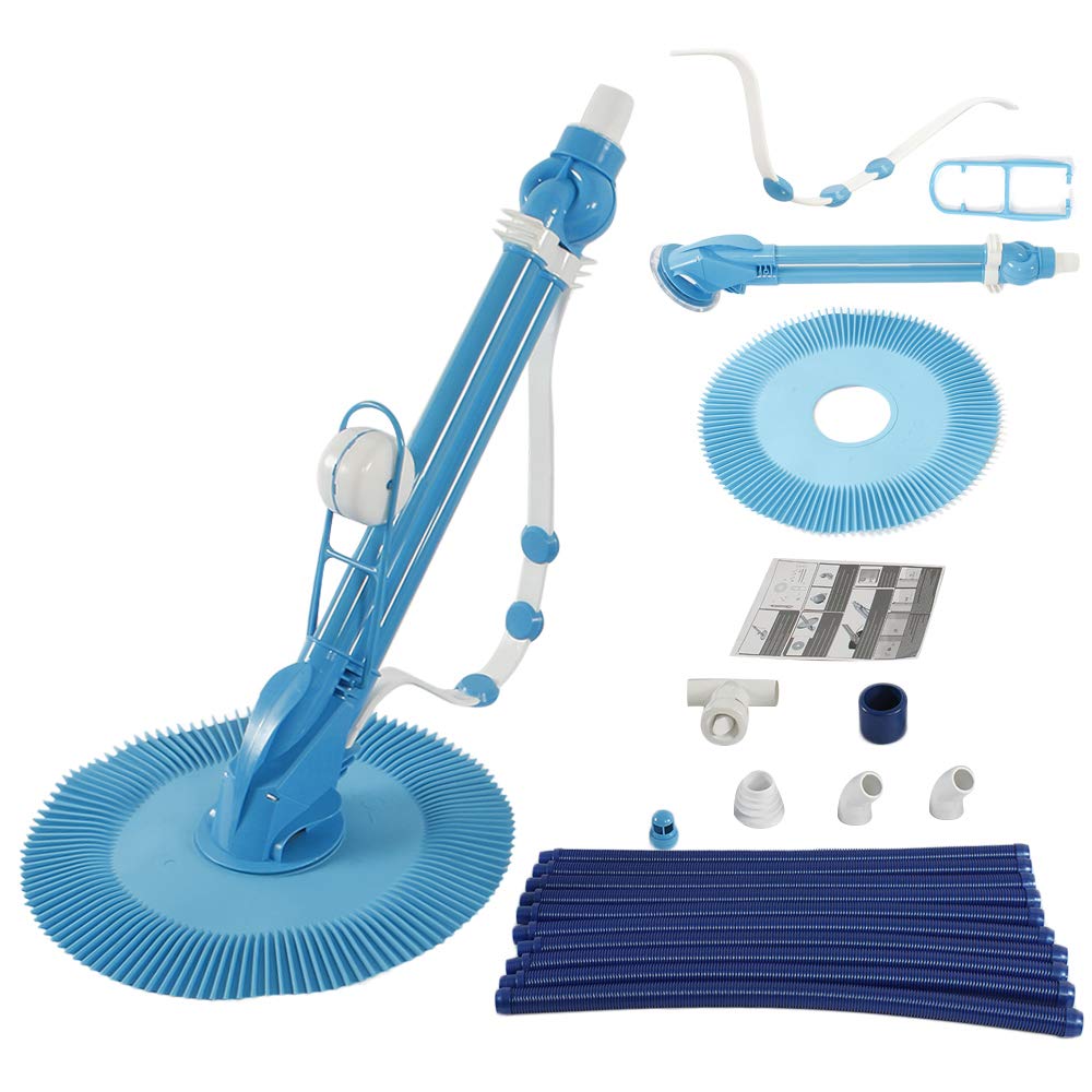 Upgraded Automatic Pool Vacuum Cleaner for Inground & Above Ground Pools - Premium Suction Swimming Pool Creepy Crawler with 10 Durable Hoses | Perfect for Weekly Pool Maintenance & Debris Removal