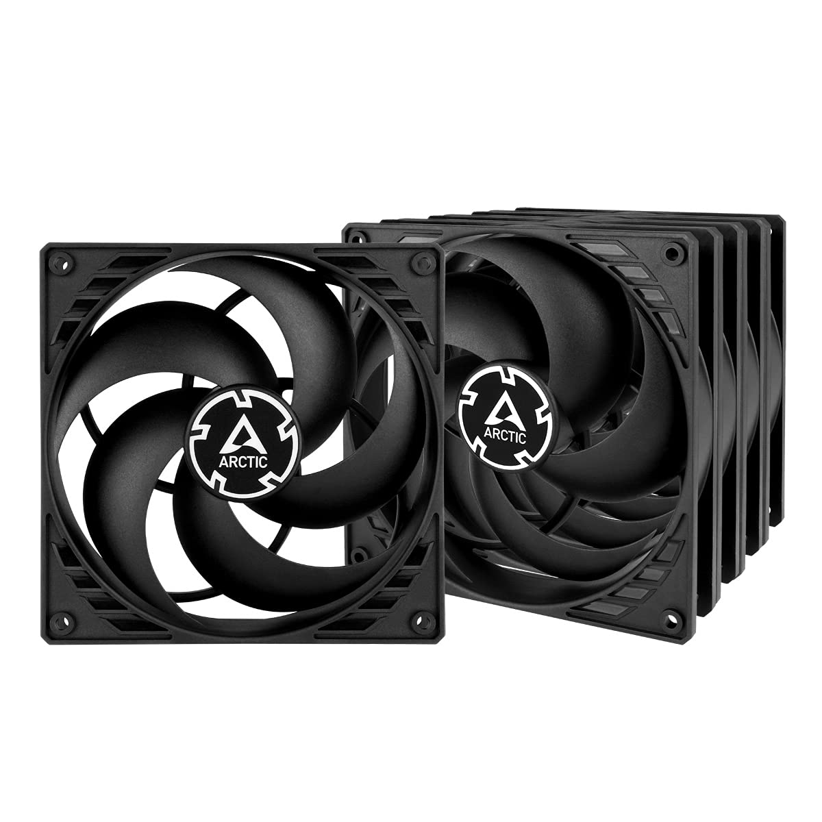 ARCTIC P14 (5 Pack) - 140mm High-Performance PC Case Fans, Pressure-Optimized for Cooling, Ultra-Quiet 1700 RPM PWM Motor - Black - Perfect for Gaming PCs, Workstations, and Server Cooling Systems