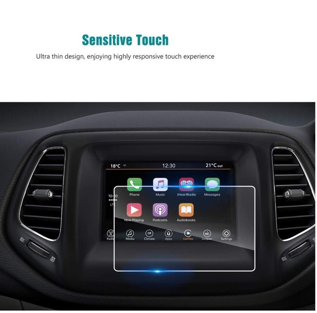 2019-2021 Jeep Compass 7 Inch Touch Screen Tempered Glass Screen Protector - Anti-Scratch, Shock-Resistant, HD Clear for Enhanced Driving Safety