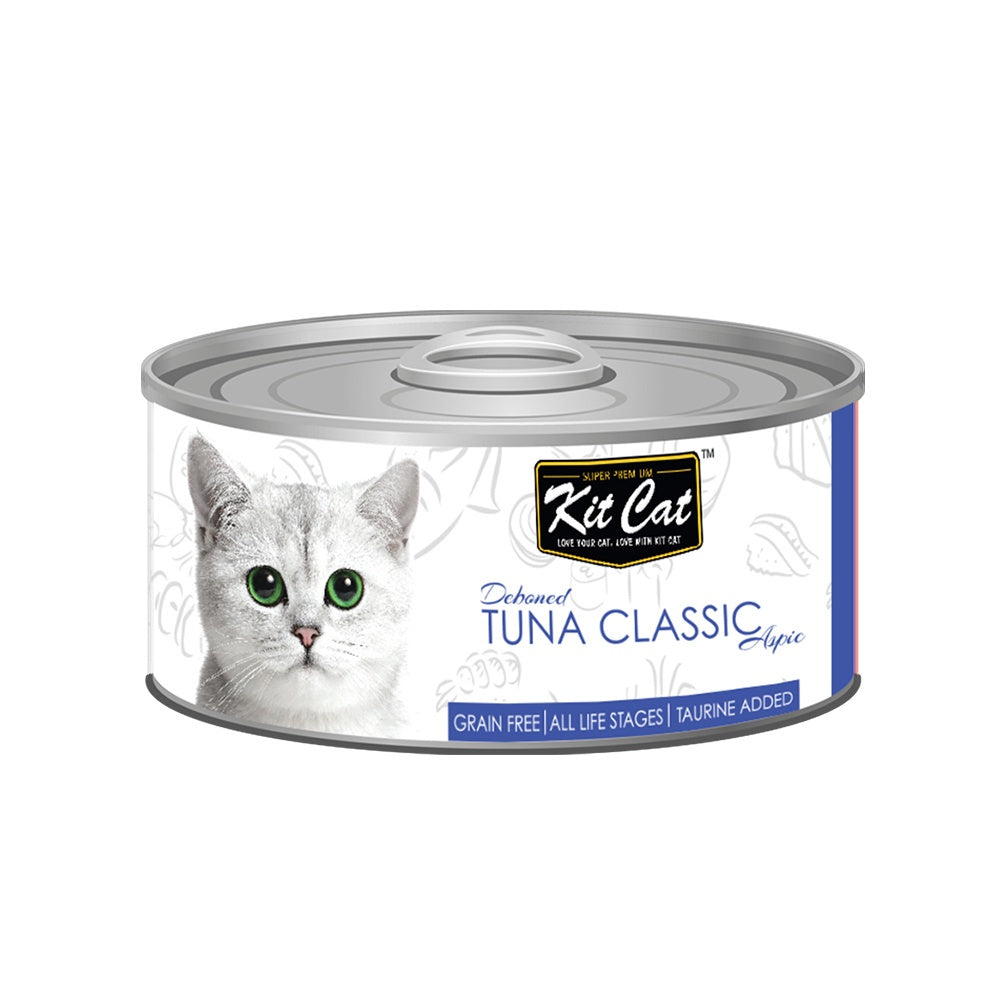 Premium Kit Cat Deboned Cat Food Topper - Savory Chicken & Tuna Flavor (80g) for Adult Cats & Kittens | Grain-Free Wet Food Supplement | Enhances Appetite & Nutrition - Perfect for Picky Eaters & Mealtime Enrichment