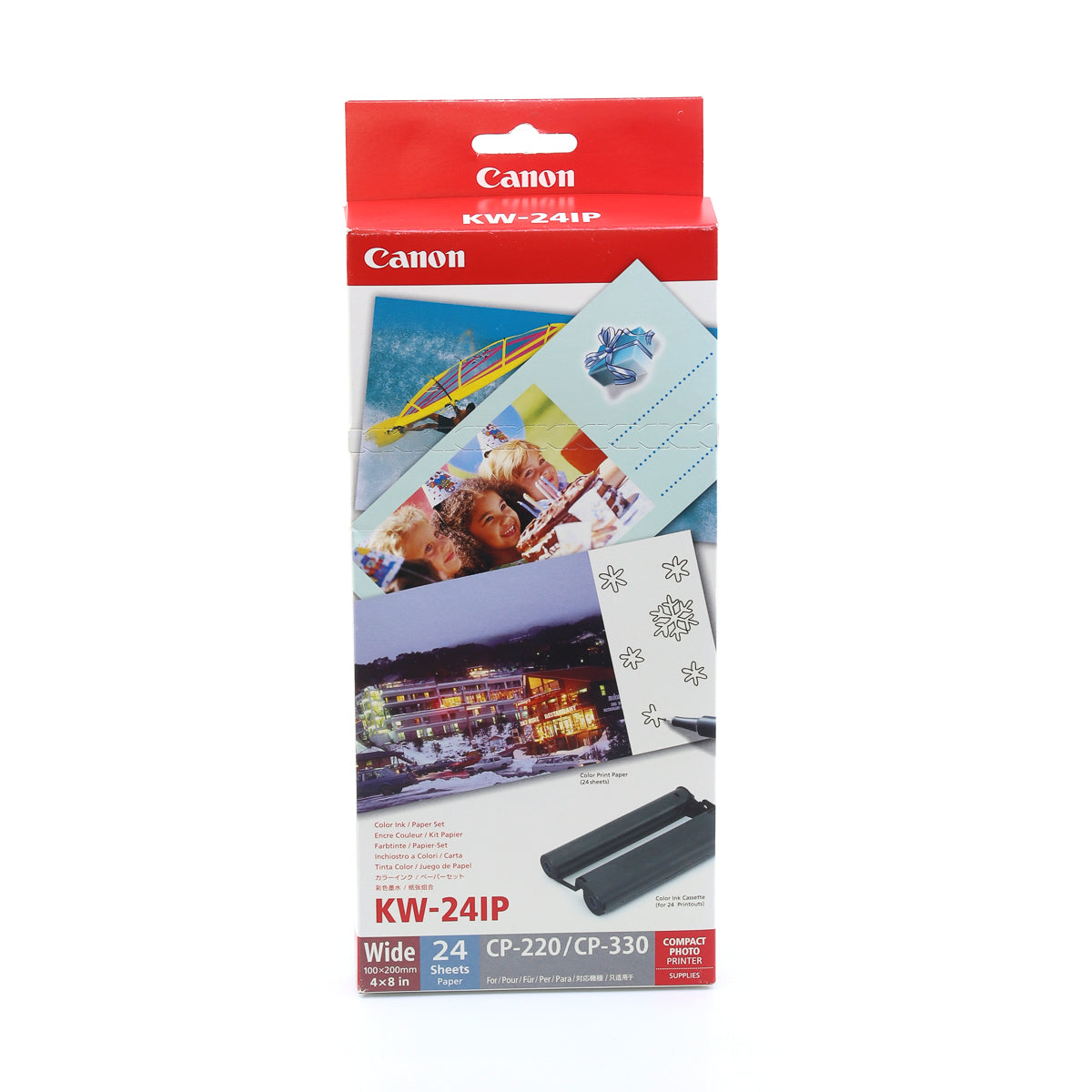 Canon KW 24IP 4x8 Color Ink Cartridge & Photo Paper Set - Perfect for Home Printing, Photo Projects, and Office Documents