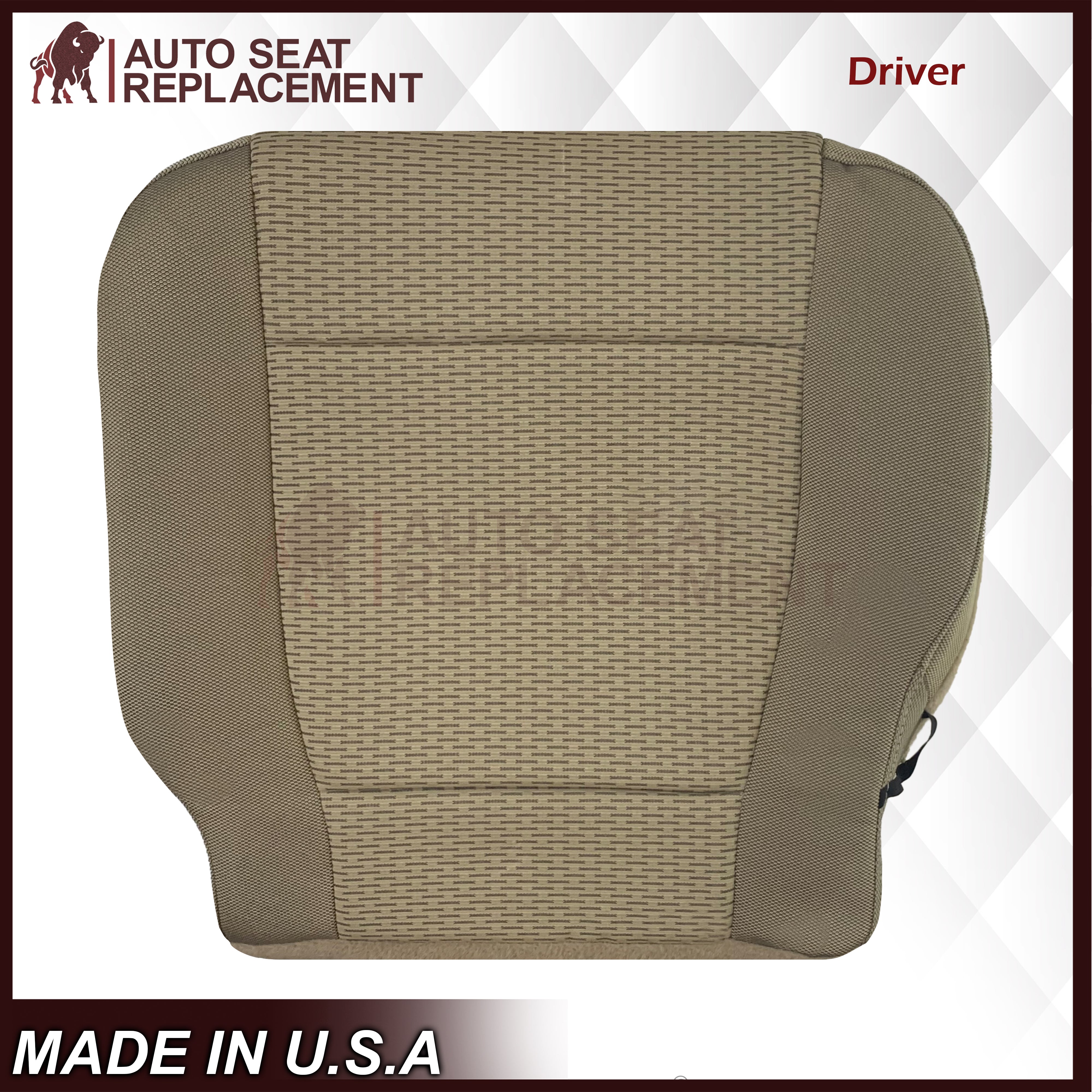 2017-2021 Ford F250 XLT TAN Cloth Seat Cover Replacement - Durable & Custom Fit for Pickup Truck Interior Protection