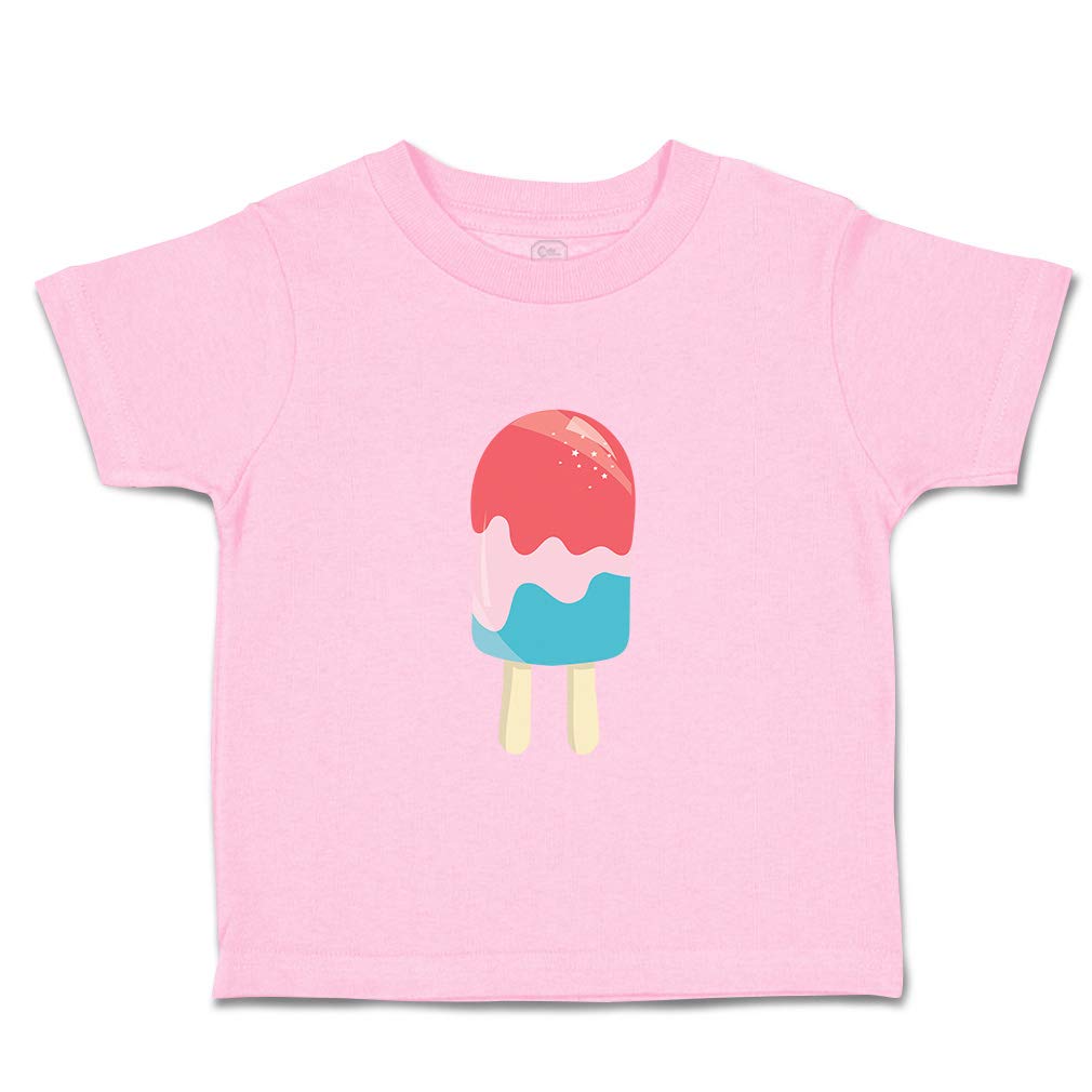 Kids' Popsicle Print T-Shirt - Red, Pink, Blue Ice Cream Design | Fun Summer Outfit for Toddlers & Children | Perfect for Beach, Pool Parties & Playdates