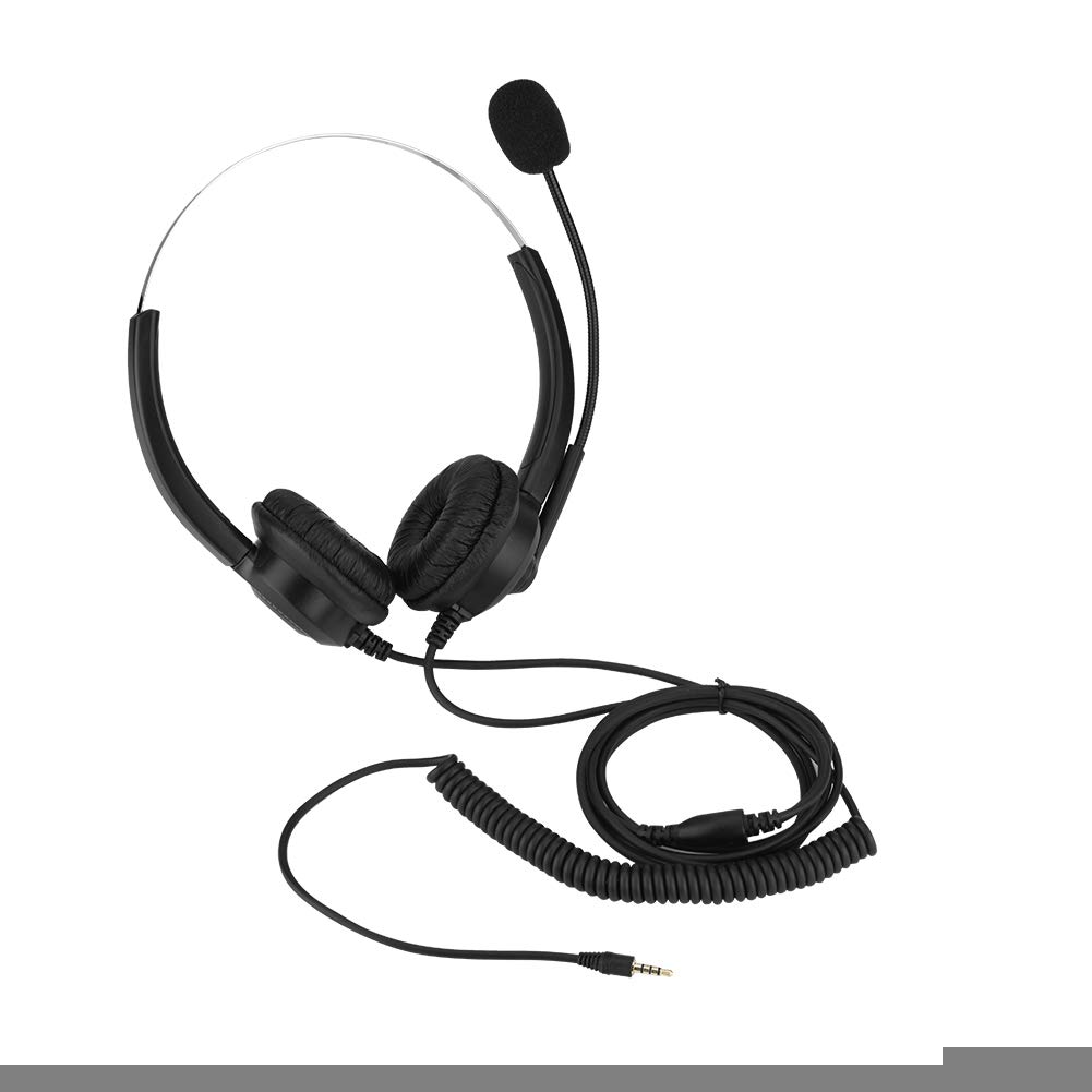 Wireless Call Center Headset with 360° Rotatable Earmuffs - Noise Cancelling Headphones for Office & Customer Service (3.5mm Jack) | Perfect for Remote Work & Business Communications