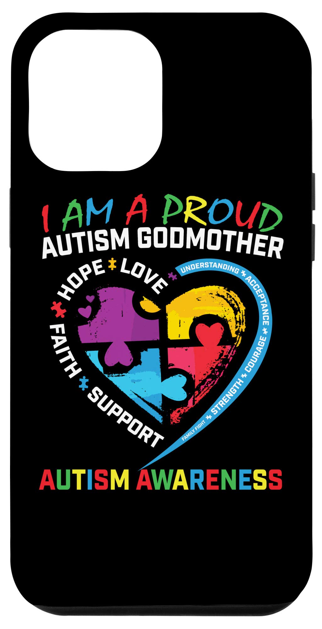 iPhone 12 Pro Max Case - Autism Awareness Puzzle Heart Design - Premium Protective Cover for Women - Perfect for Daily Use, Work & Special Occasions