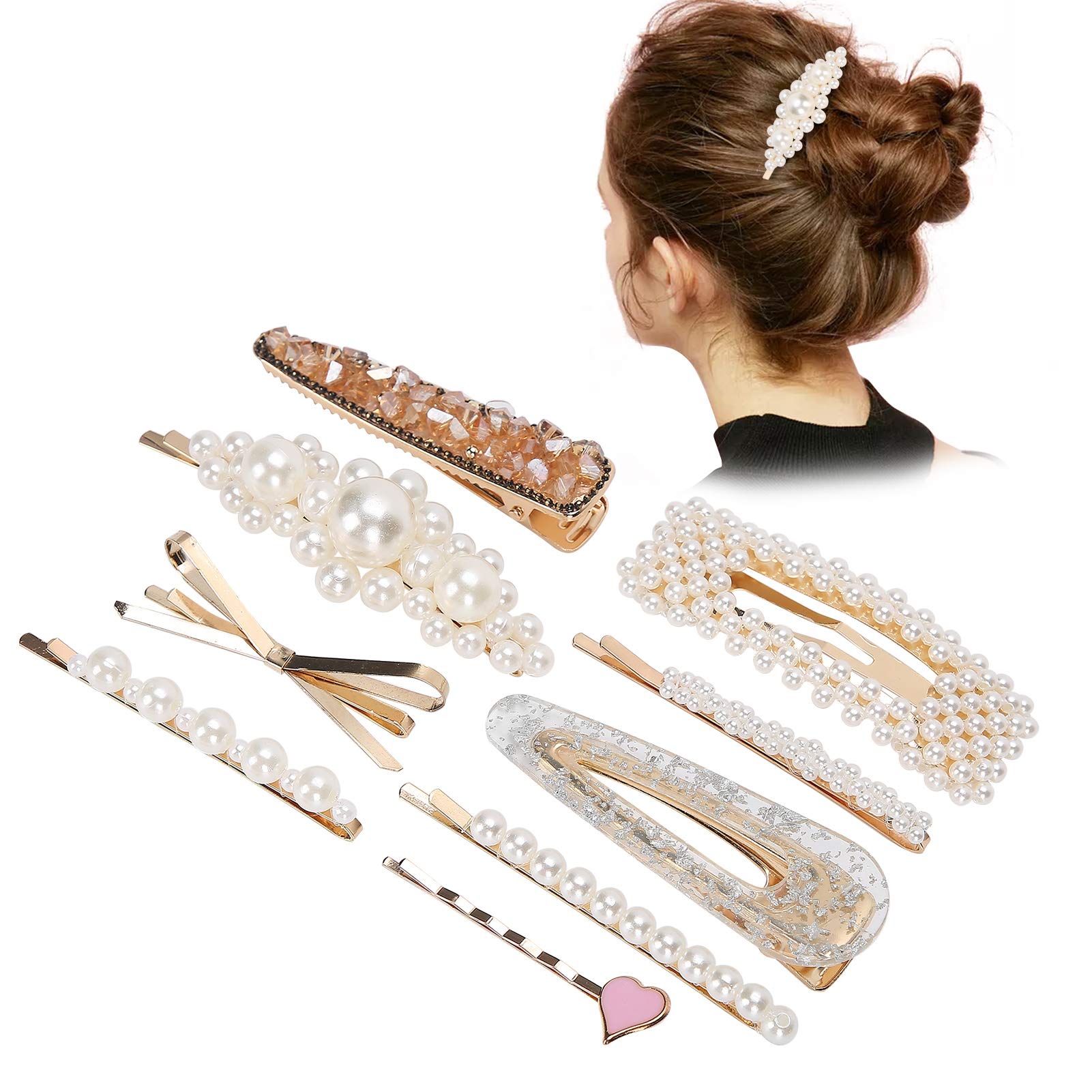9Pcs Durable Hair Clips for Women & Girls - Hair Barrettes Gift Set for Daily Styling