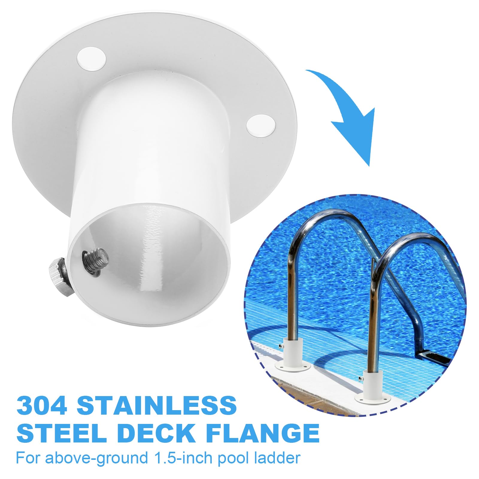 Stainless Steel Pool Ladder Brackets - 1.5