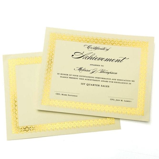 Gartner Studios Certificate Kit - 60 Blue Certificate Holders & 60 Gold Foil Certificate Papers (120 Pieces Total) - Perfect for Awards, Graduations, and Professional Recognition Ceremonies