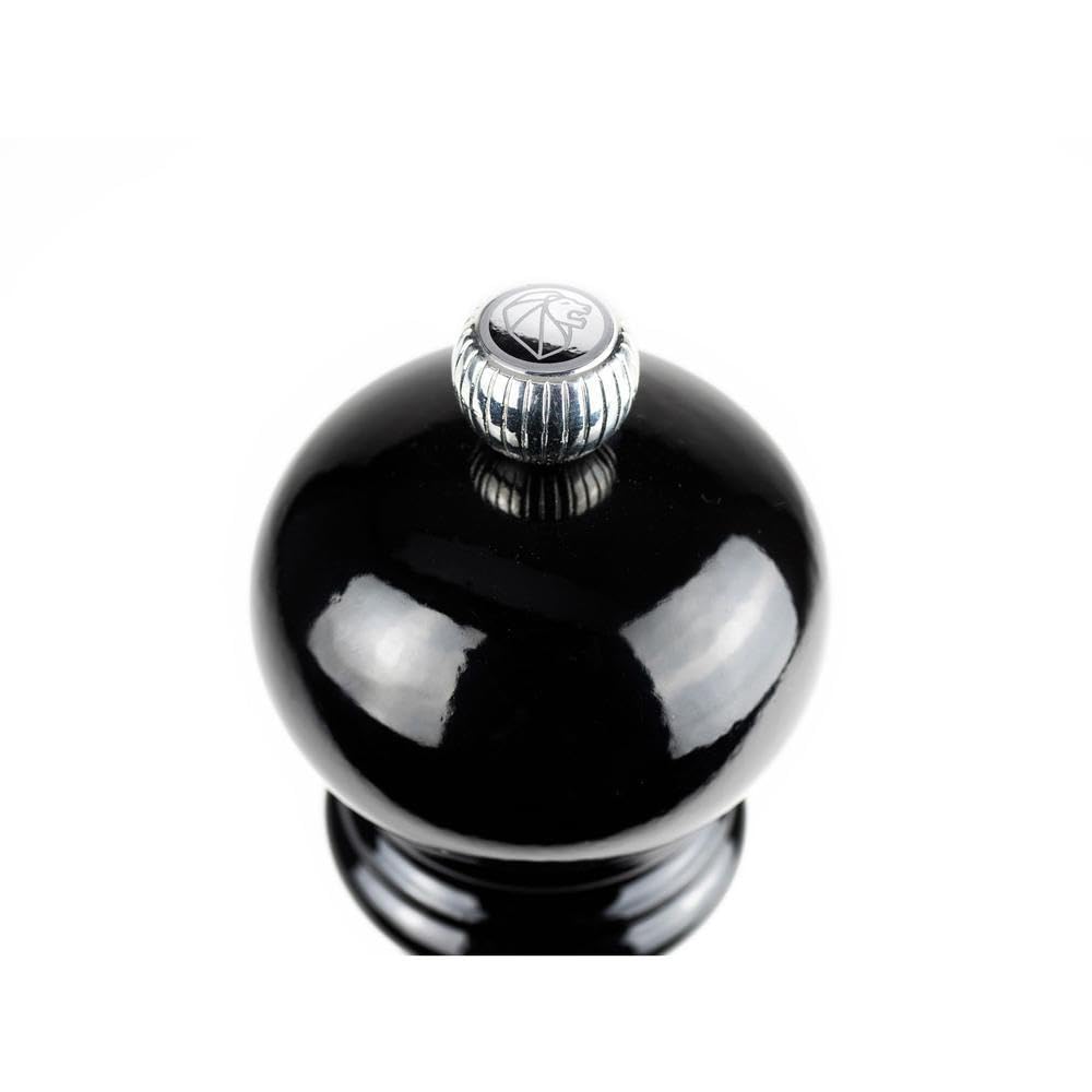 Peugeot Paris Manual Salt Mill - Adjustable Ceramic Grinder with Beechwood & Gloss Black Finish - Perfect for Kitchen, Dining Table & Gourmet Cooking