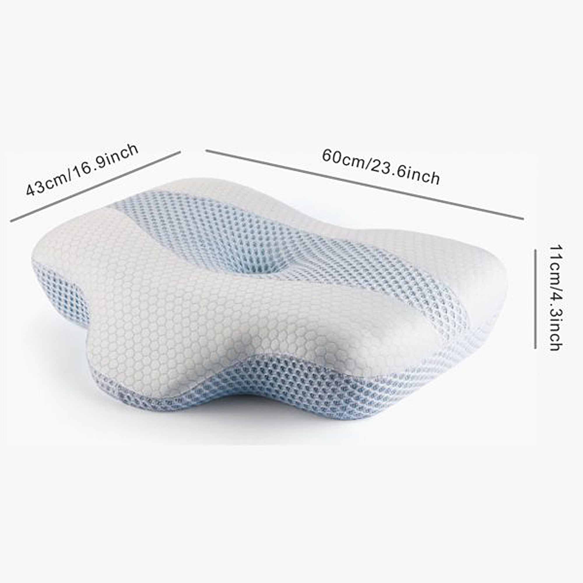ORTHOPILLOW Orthopedic Pillow for Neck Pain Relief - Ergonomic Support for Side, Back & Stomach Sleepers - Perfect for Home, Office & Travel Use