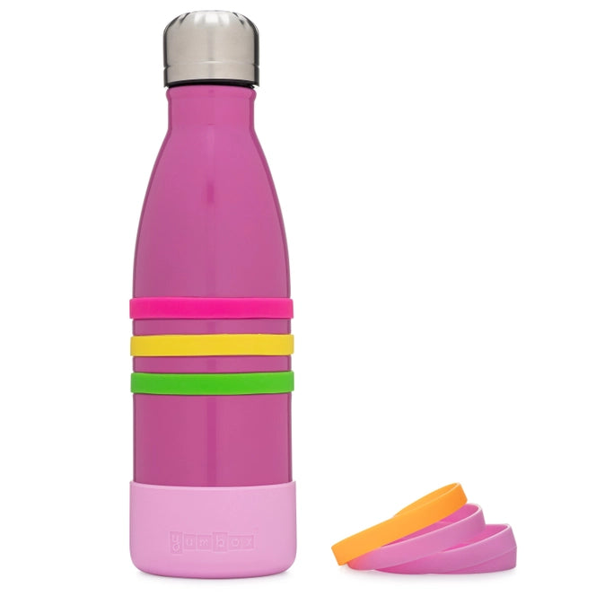 Yumbox 14 oz Stainless Steel Triple Insulated Water Bottle - Leak Proof, BPA Free, Keeps Drinks Cold 24Hrs/Hot 12Hrs - Perfect for School, Gym, Hiking & Outdoor Activities