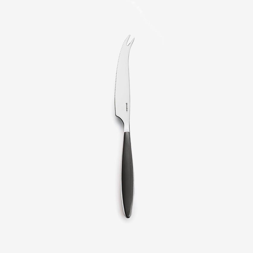 Guzzini Premium Cheese Knife Set - Stainless Steel Cheese Slicer with Ergonomic Handle for Soft & Hard Cheeses - Perfect for Charcuterie Boards, Wine Pairings & Dinner Parties