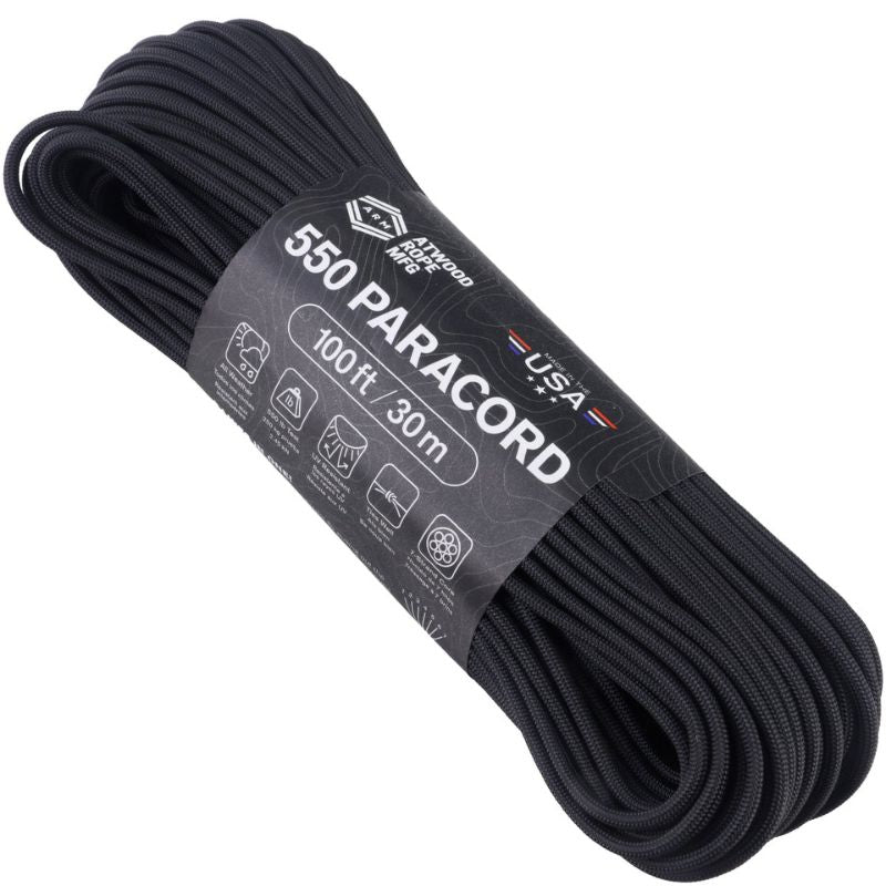 550 Paracord 100 Feet - Heavy Duty Nylon Rope for Survival, Camping, Hiking & DIY Projects | Outdoor Gear & Emergency Supplies