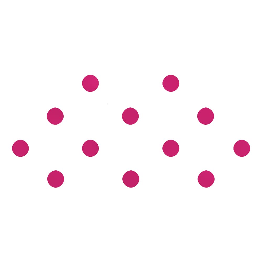 Comet Busters 6mm Round Hot Pink Velvet Bindi (BIN859) - Perfect for Indian Weddings, Festivals & Cultural Events
