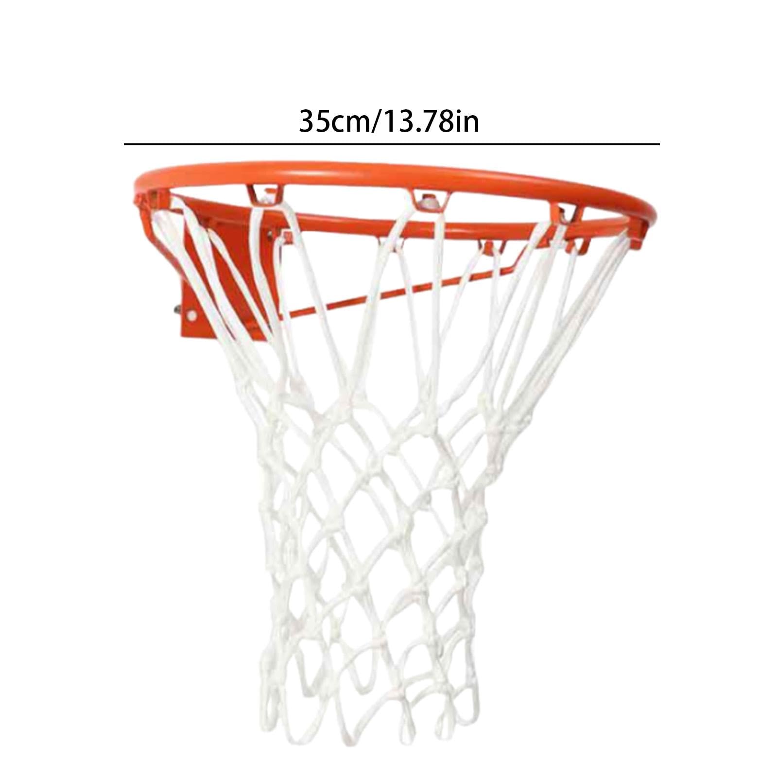 Heavy Duty Basketball Hoop & Rim Replacement - Wall Mounted Indoor/Outdoor Basketball Goal with Inflator Needle - Perfect for Driveway, Backyard, Gym & School Court Play