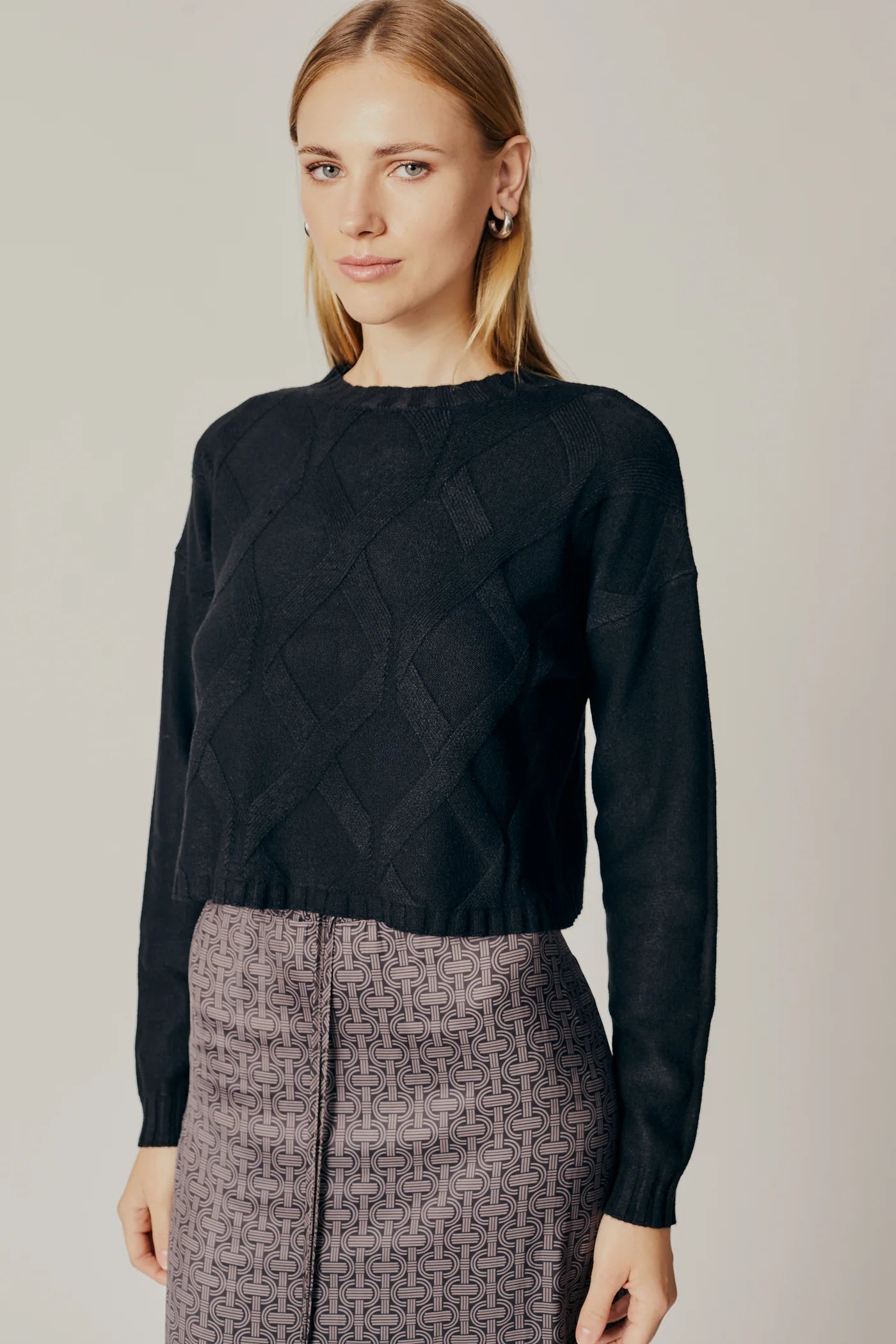 Clematis Sweater for Women - Soft & Cozy Black Knit Pullover | Perfect for Fall, Winter & Casual Outfits