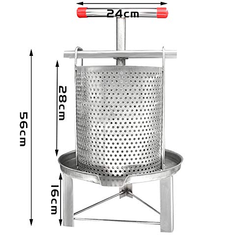 Stainless Steel Manual Honey Press Extractor - Beekeeping Equipment for Pure Raw Honey Extraction | Perfect for Home Use & Small Beekeeping Farms