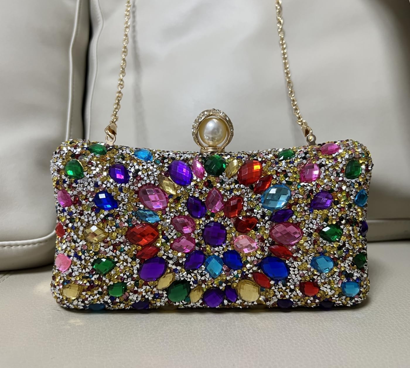Sparkling Crystal Box Clutch for Women - Elegant Rhinestone Evening Purse with Jeweled Details | Perfect for Weddings, Parties & Special Occasions