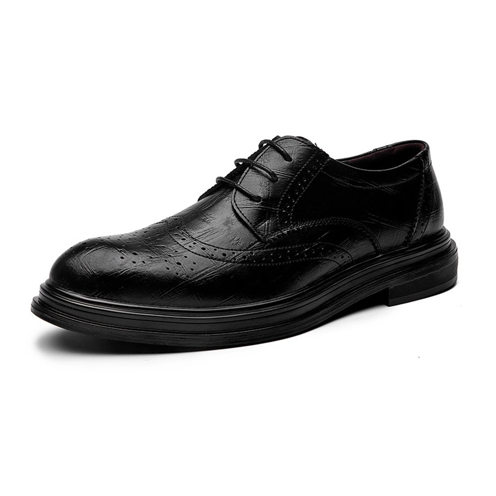 LAZIRO Men's Low Top Casual Leather Shoes - Breathable & Comfortable Sneakers for Walking, Work & Everyday Wear