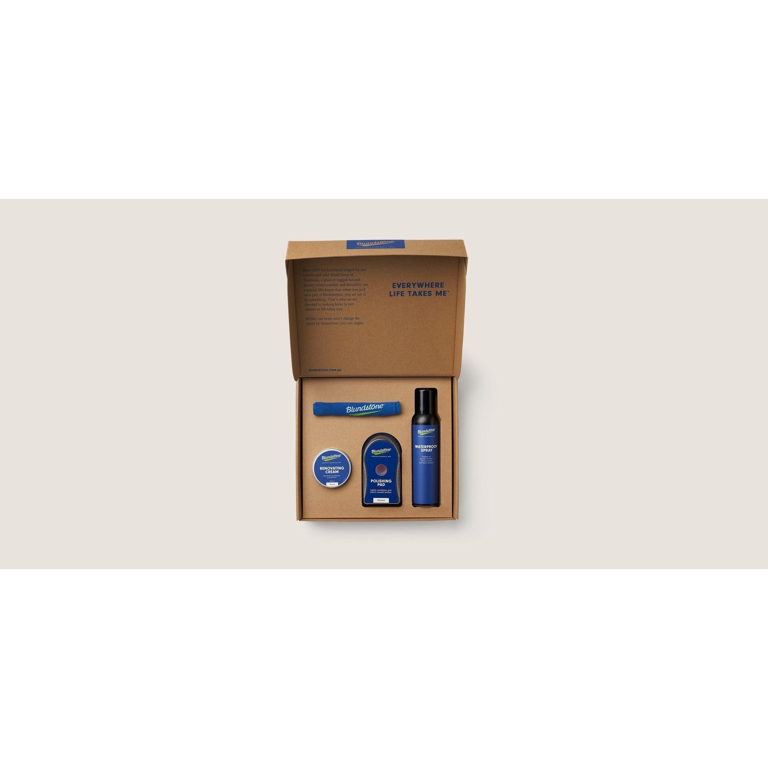 Blundstone Leather Shoe Care Kit - Premium Boot Polish & Conditioner for Rustic Brown Leather Boots - Perfect for Hiking, Work & Outdoor Adventures