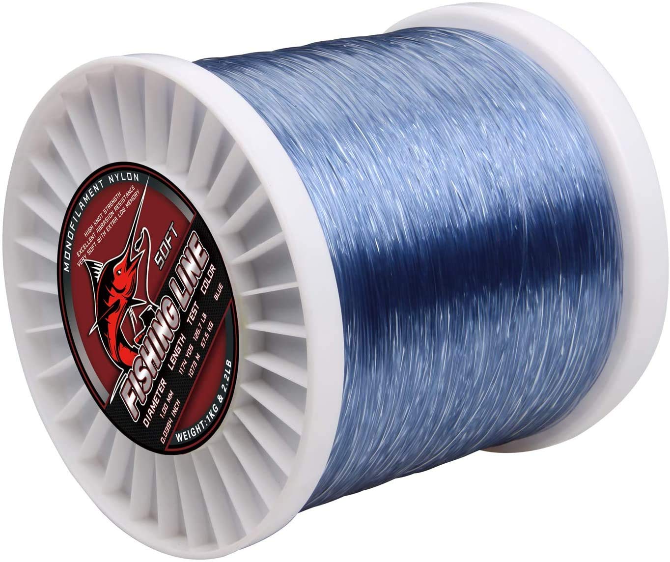 Premium Big Game Monofilament Fishing Line - Strong Clear Fluorocarbon Nylon String for Saltwater & Freshwater Fishing - Ideal for Bass, Trout, and Deep Sea Angling