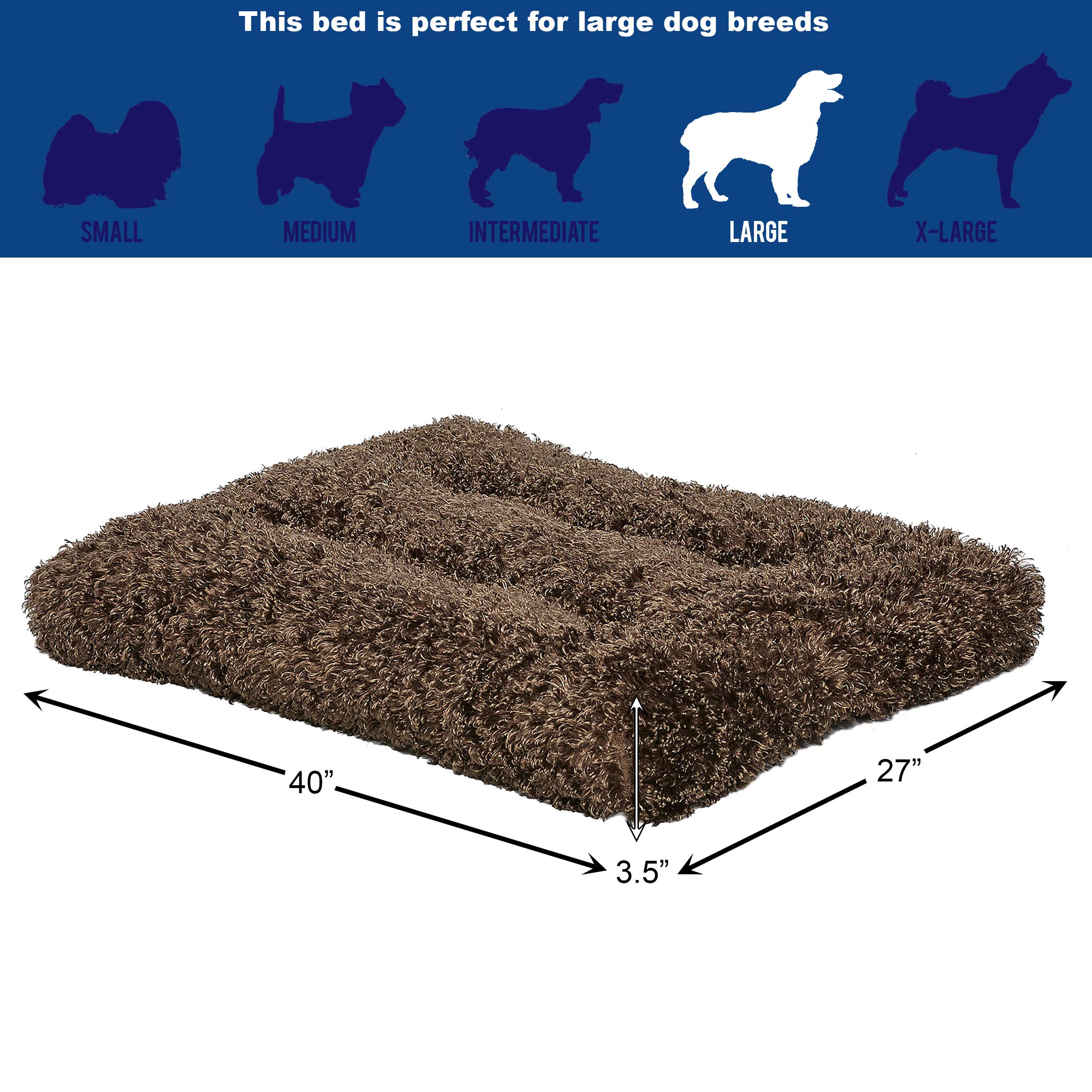 Midwest Homes for Pets Deluxe Orthopedic Dog Bed - Super Plush Pet Bed for Large Dogs & Cats | Waterproof Cover, Machine Washable | Perfect for Crates, Kennels & Home Use - 42