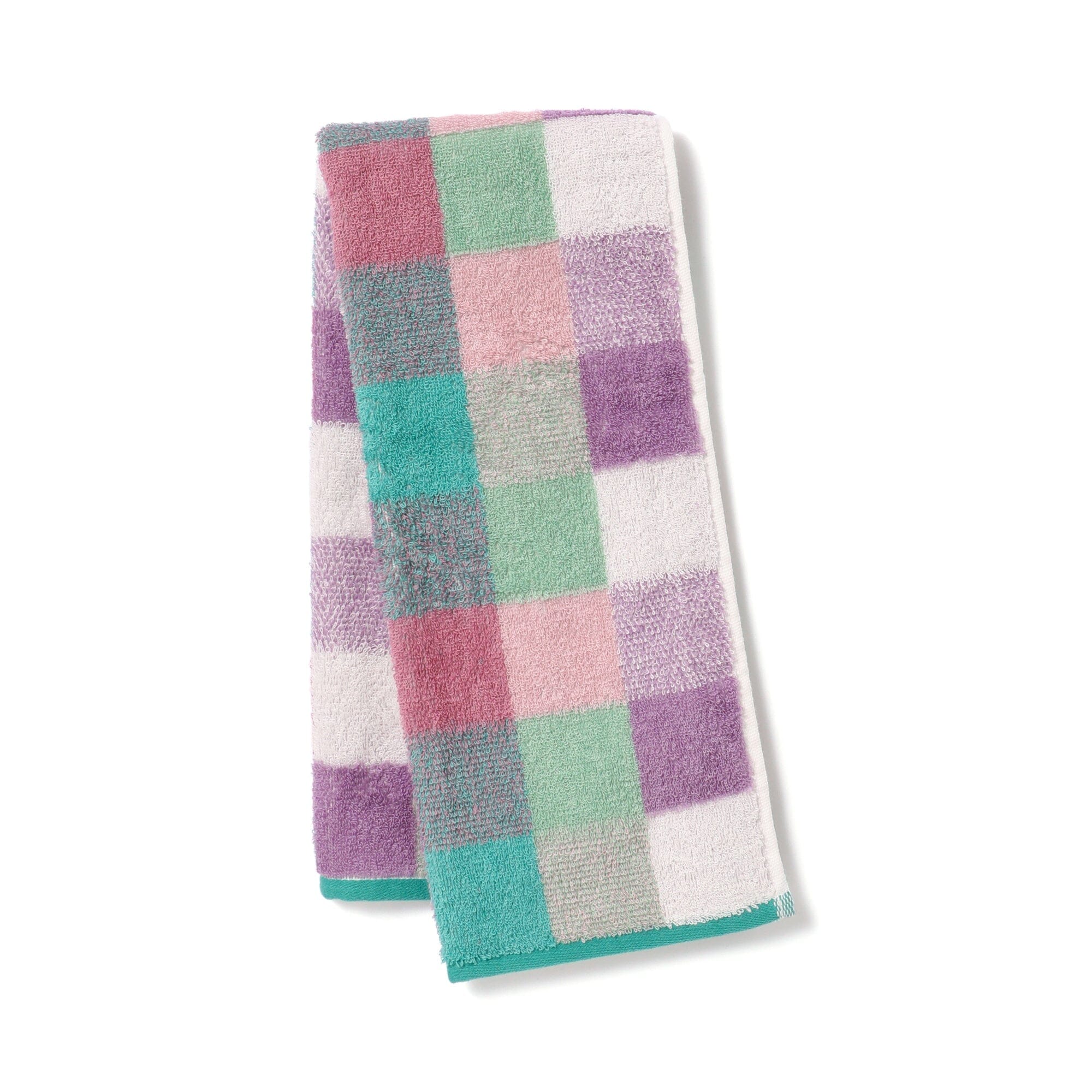 Antibacterial & Deodorant Checkered Face Towel - Green | Soft & Absorbent for Gym, Travel & Daily Skincare