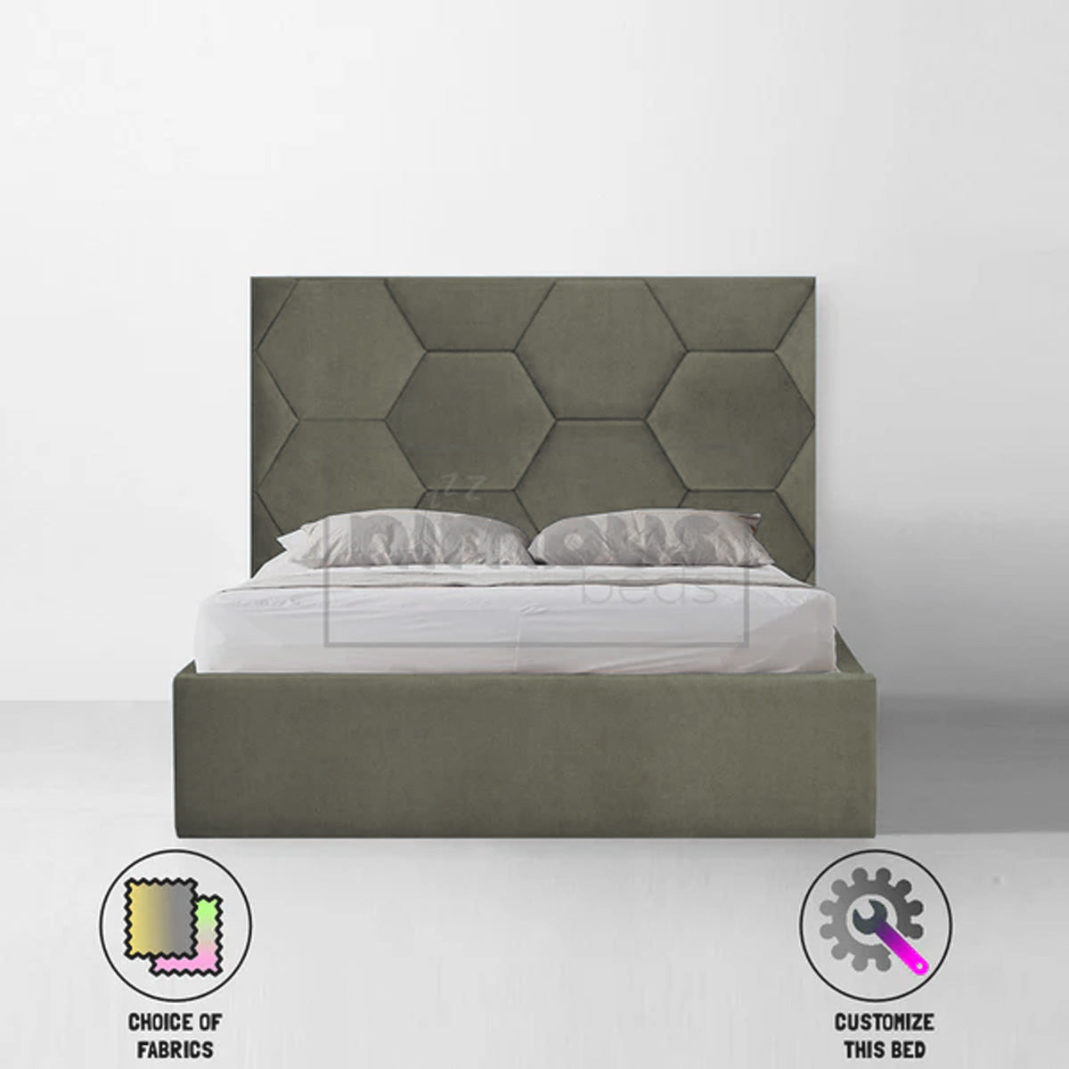 Queen Size Honeycomb Bed Frame with Strong Metal Support - Perfect for Modern Bedrooms & Guest Rooms