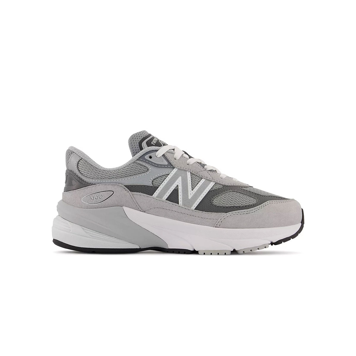 New Balance Kids 990v6 Running Shoes - Grey Silver | Lightweight & Comfortable for Boys & Girls | Perfect for School, Sports & Daily Activities