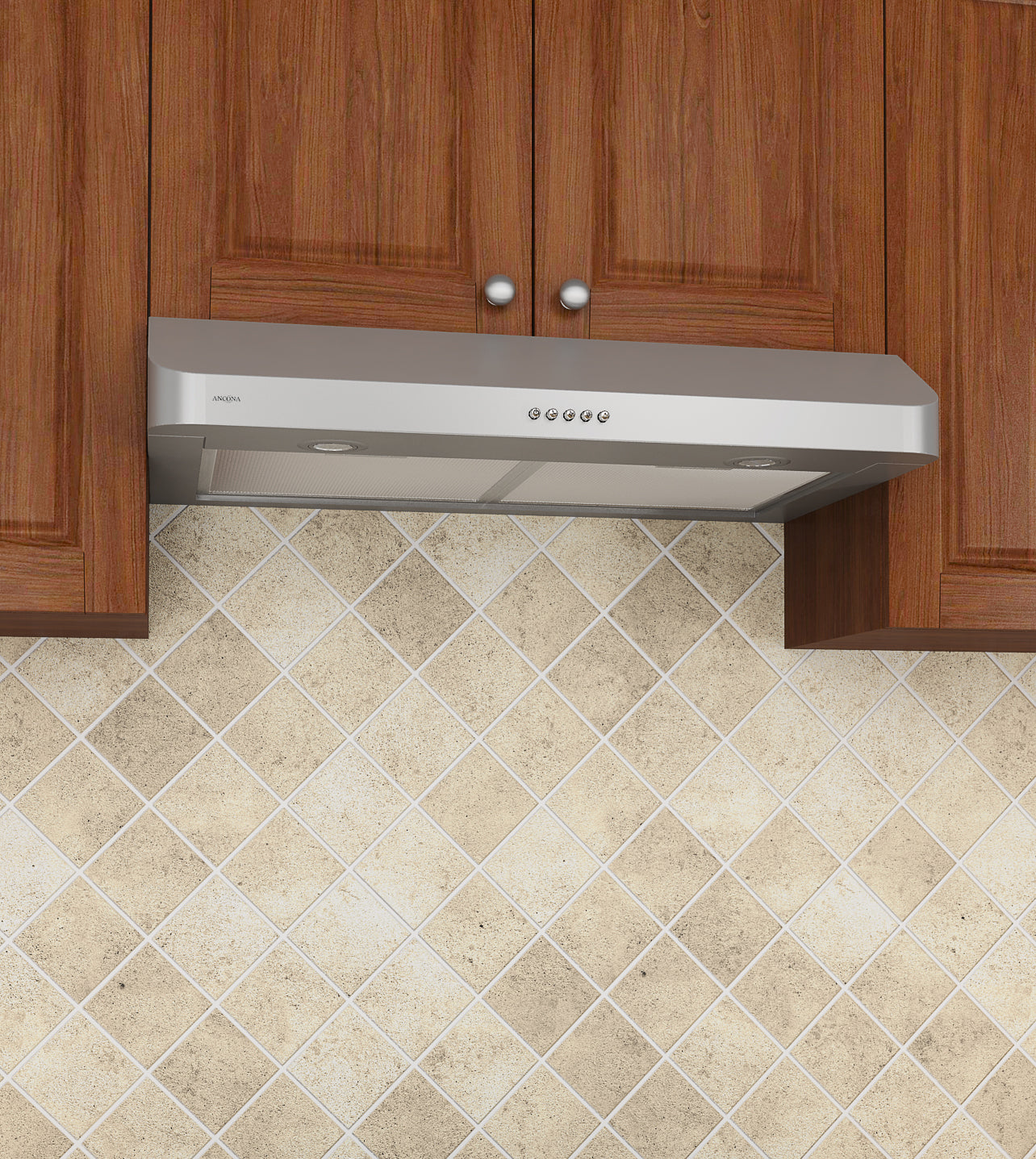 30 Inch Slim DR2 Twin Motor Under Cabinet Range Hood - Powerful Kitchen Ventilation for Smoke, Odor & Grease Removal - Perfect for Home Cooking & Grilling