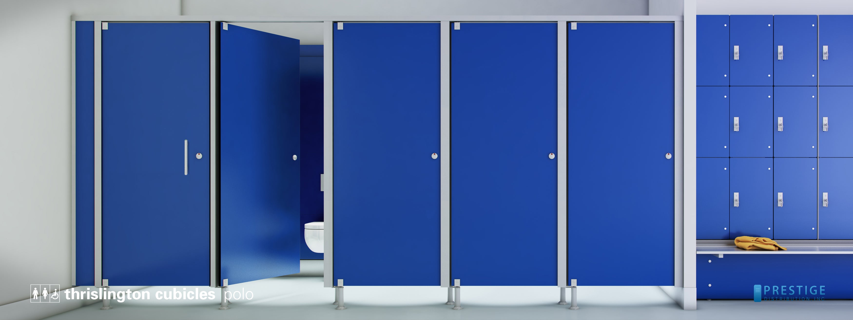 Thrislington High-Quality Toilet Cubicle - Durable Polo Style Privacy Partition for Restrooms | Perfect for Offices, Schools, and Public Restrooms