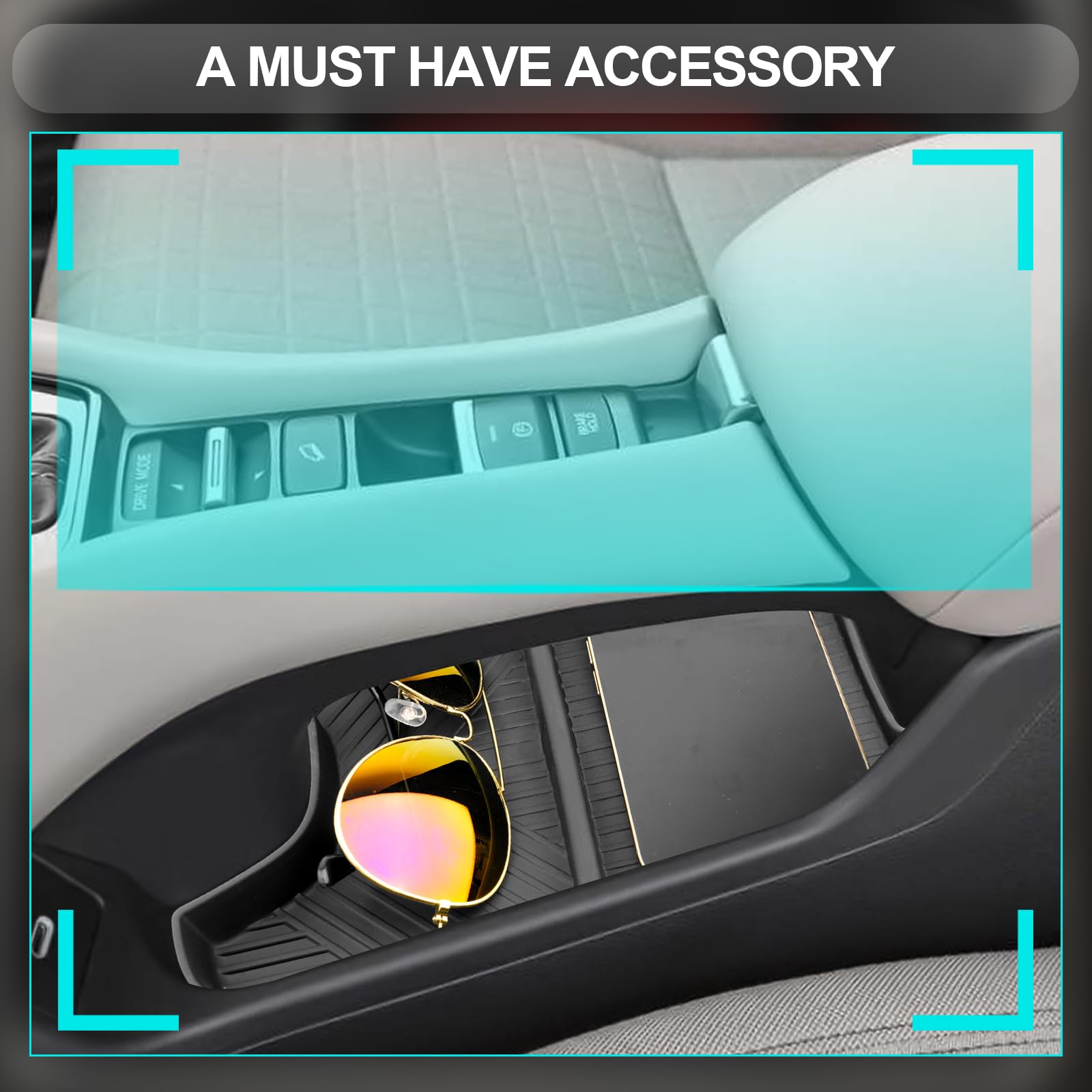 2023-2025 Honda HR-V Center Console Organizer Tray | Custom Fit Lower Console Storage Box with Sunglasses Holder | Perfect for Road Trips, Daily Commute & Car Organization Accessories