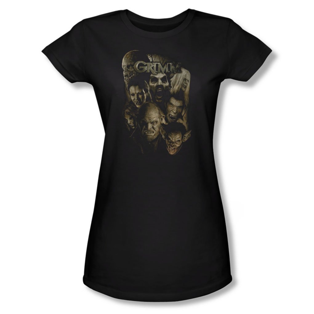 Grimm Wesen Women's Black T-Shirt | Comfortable Cotton Tee for Casual Wear, Fan Merchandise & TV Show Enthusiasts