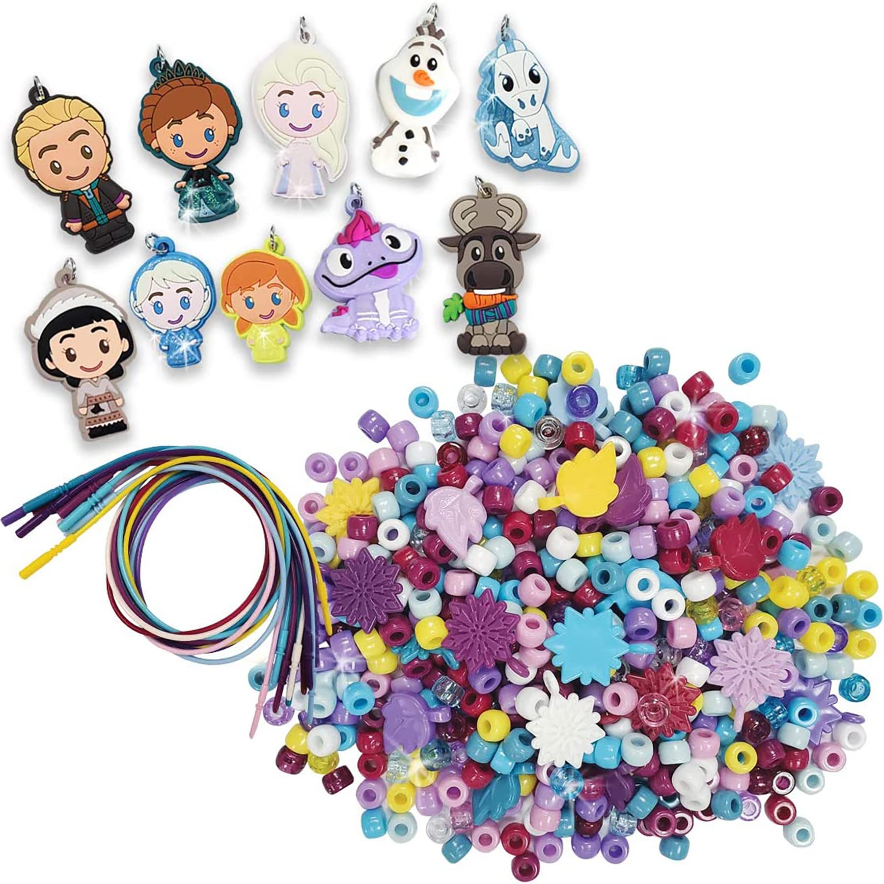 Disney Frozen 2 Deluxe Sparkling Necklace Activity Set for Kids - Creative Jewelry Making Kit for Birthday Parties, Dress-Up Play & Frozen Themed Events
