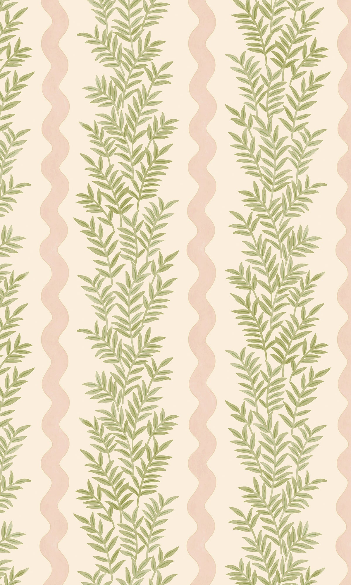 Floral Stripe Cream Blush Wallpaper R9667 - Self-Adhesive Peel and Stick Wallpaper for Bedroom, Living Room, Nursery & Home Decor