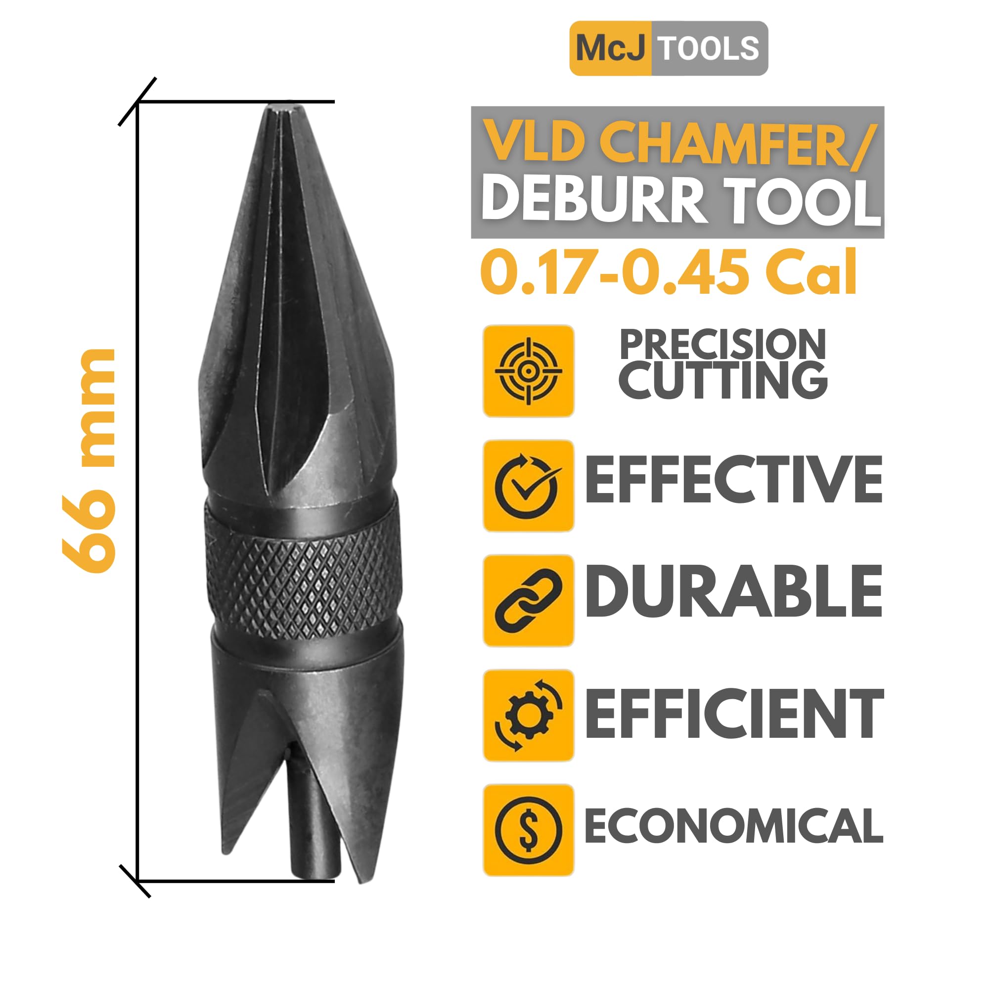 Reloading Chamfer Deburr Hand Tool - VLD Case Prep Tool for Reloading Ammunition - Perfect for Rifle Brass Trimming and Smoothing Edges