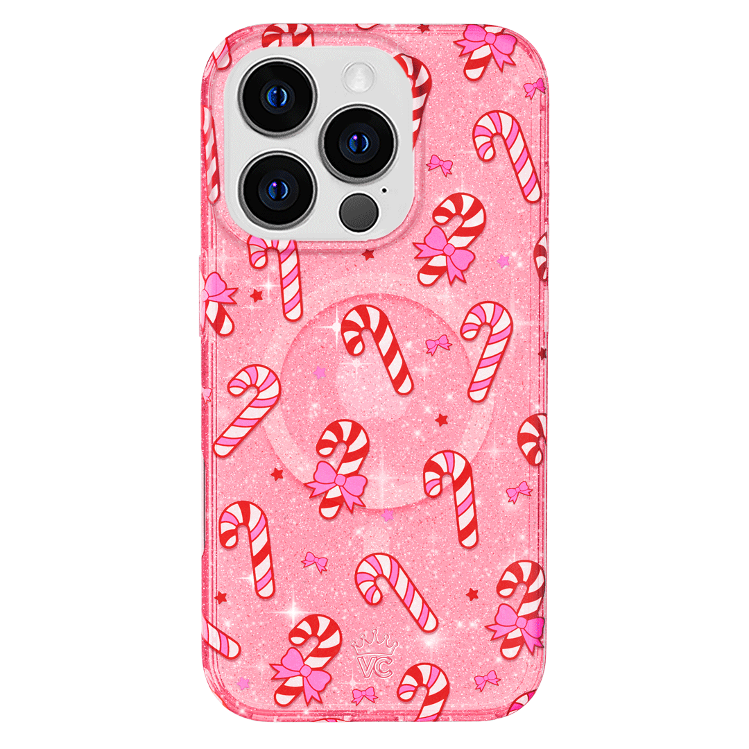 Pink Peppermint Princess iPhone Case - Cute Floral Design Protective Cover for iPhone 13/14/15 - Perfect for Girls, Teens & Women - Great Gift for Birthday, Christmas & Everyday Use