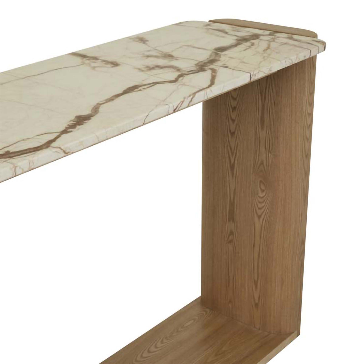 Floyd Marble Shelf Console Table - Modern Entryway Table with Floating Shelf for Hallway, Living Room & Bedroom Decor | Sturdy & Stylish Design for Small Spaces