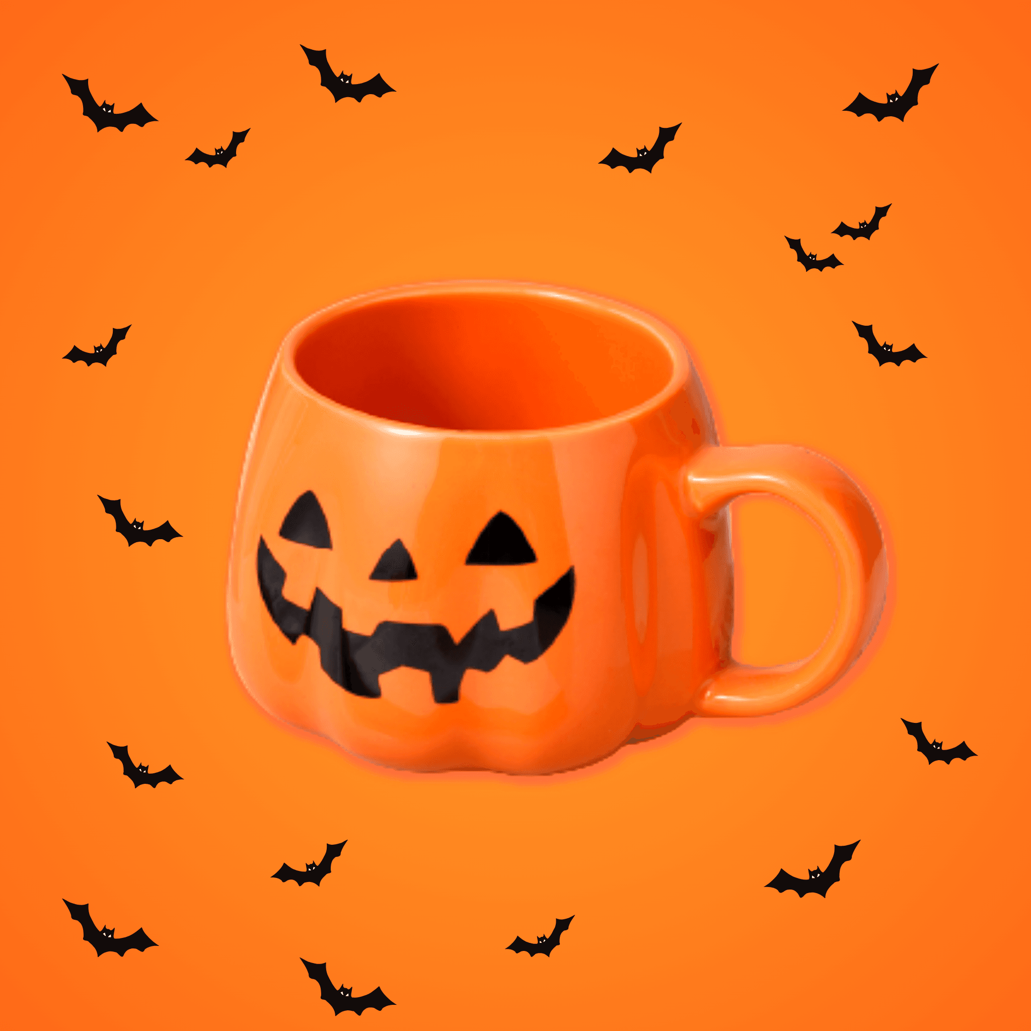 Halloween Pumpkin Mug - Cute Ceramic Coffee Cup for Fall & Thanksgiving - Perfect for Hot Drinks, Soups, and Seasonal Decor
