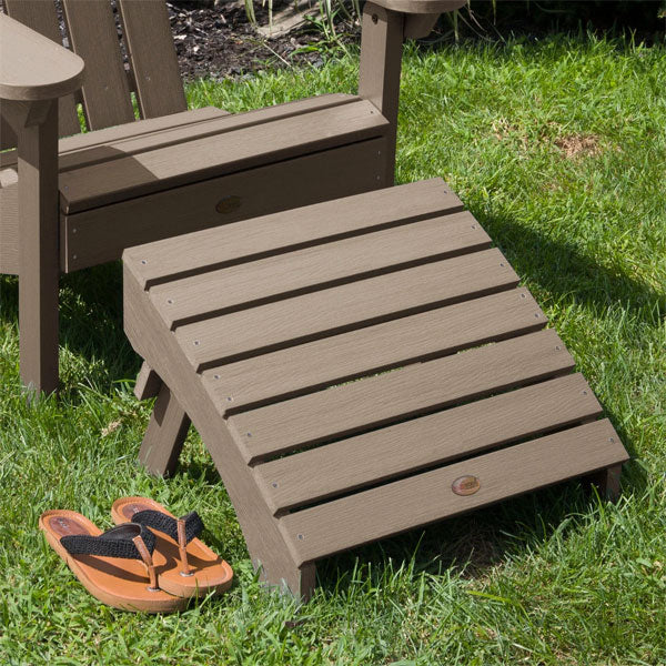 Premium Outdoor Folding Adirondack Ottoman - Waterproof Patio Footrest & Garden Lounge Chair Accessory for Deck, Poolside & Backyard Relaxation