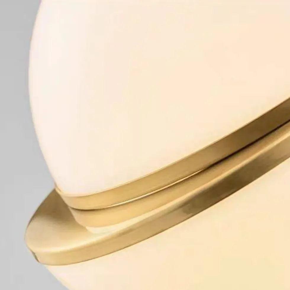 Modern White Spherical Acrylic Pendant Light - Sleek Ceiling Lighting Fixture for Living Room, Bedroom, and Dining Room Decor
