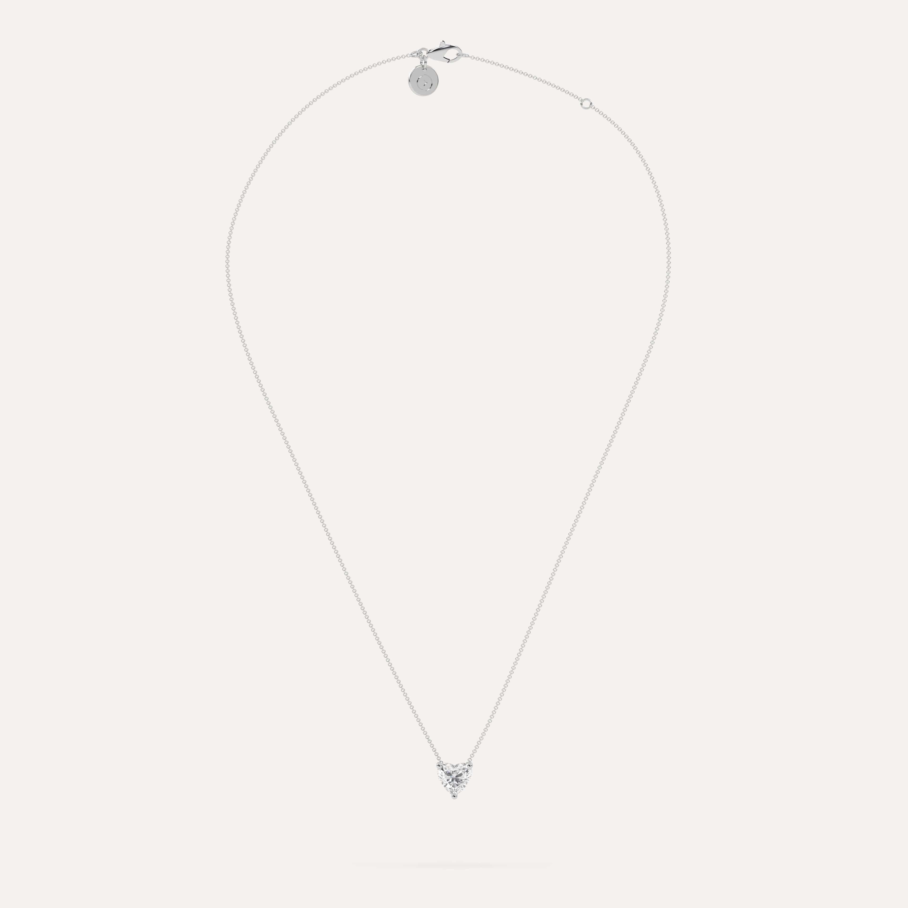 2 Carat Heart-Shaped Floating Diamond Necklace for Women - Elegant 14K Gold Pendant for Valentine's Day, Anniversary & Romantic Gifts