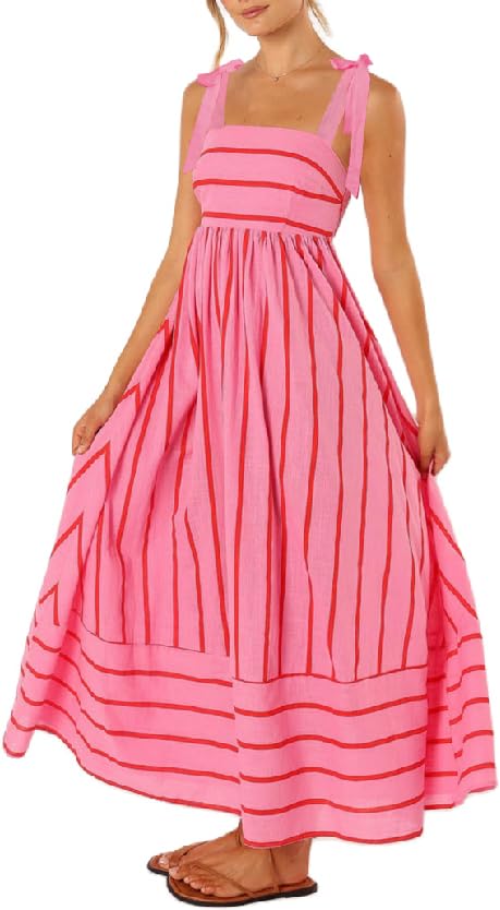 Striped Pink Red