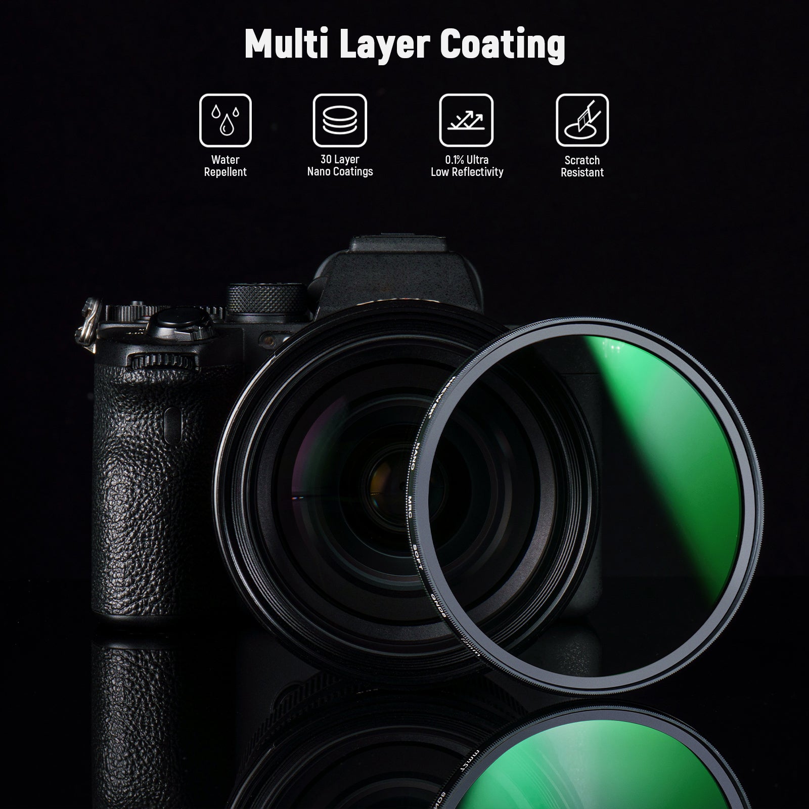NEEWER 3 Stop HD Soft Graduated Neutral Density GND8 Lens Filter for Landscape Photography and Professional DSLR Cameras
