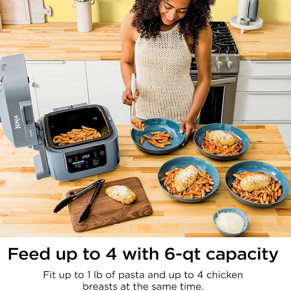 Ninja SF300C Speedi Rapid Cooker & Air Fryer - Certified Refurbished with Home Essentials Warranty - Perfect for Quick Meals, Healthy Air Frying & Family Cooking