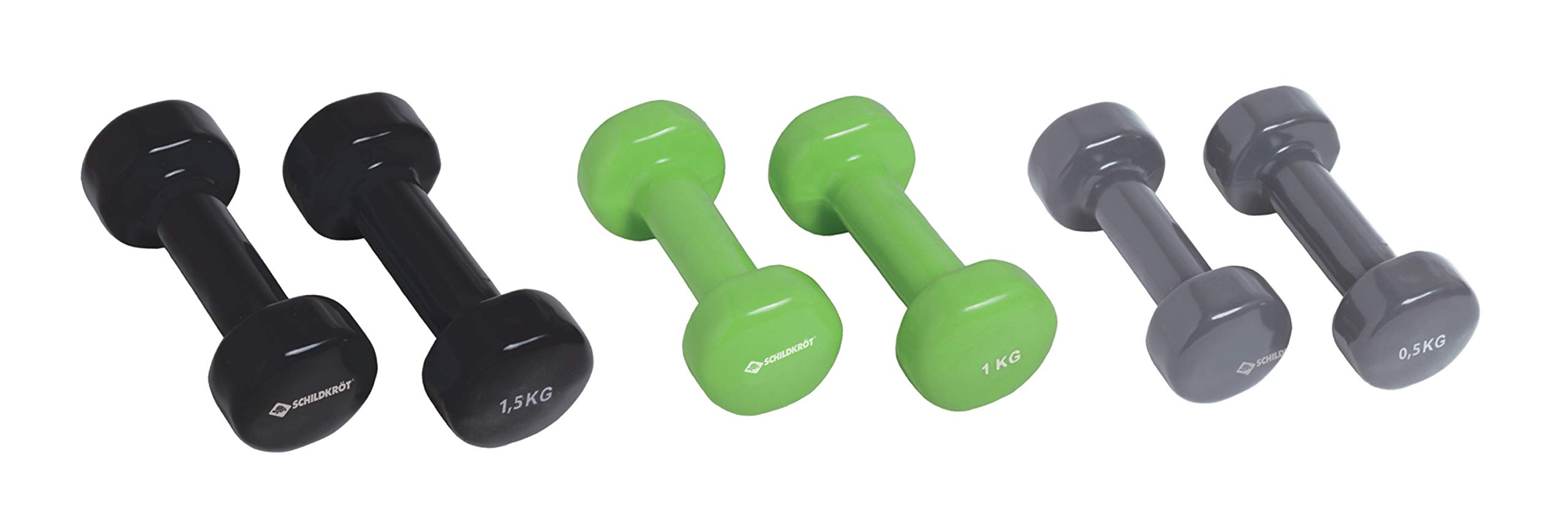 Schildkröt Vinyl Dumbbell Fitness Set with ABS Plastic Case - Perfect for Home Gym, Strength Training & Workouts