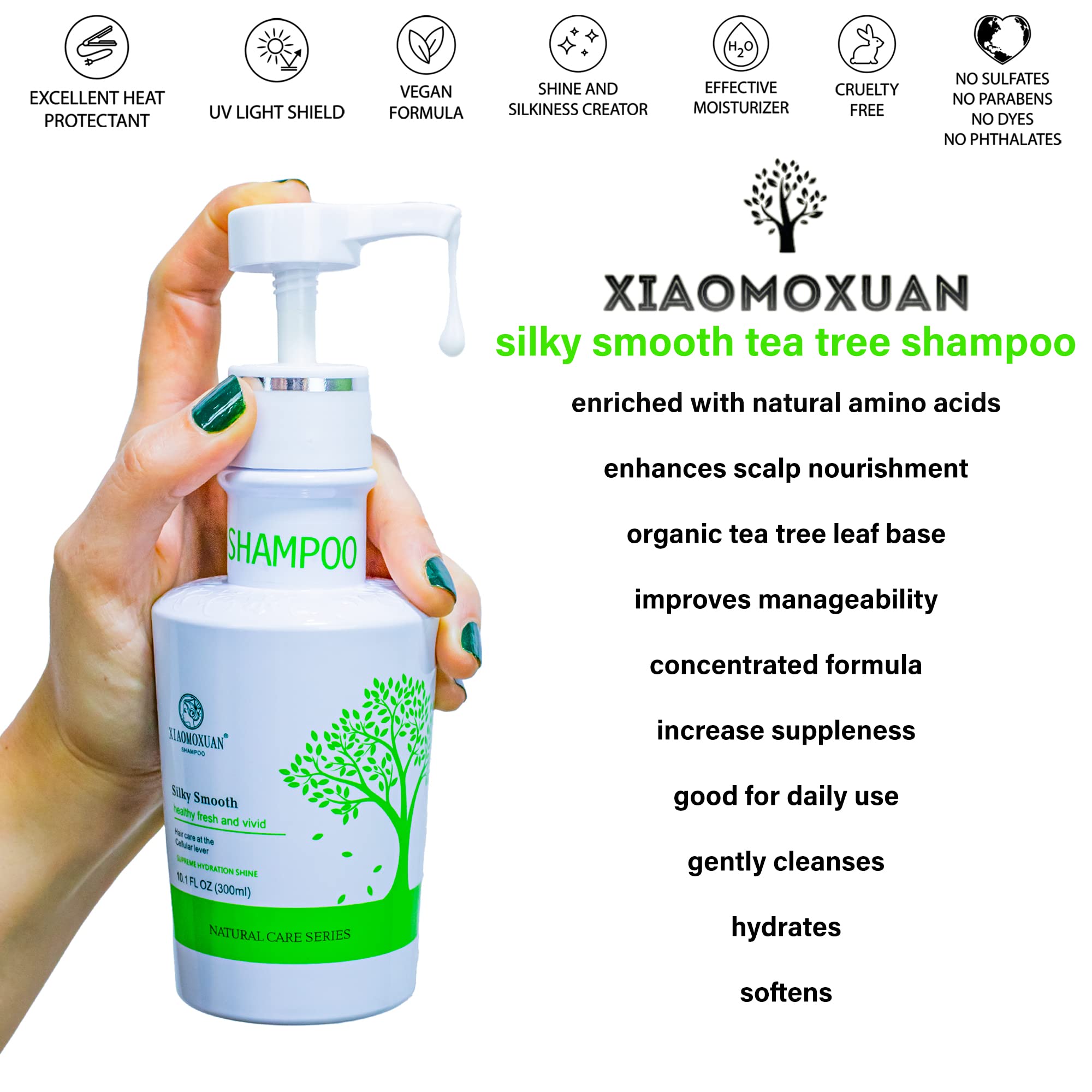 Xiaomoxuan Curly Hair Shampoo & Body Wash Set for Dry Skin - Hydrating Moisturizer with Detangling Hair Mask | Beauty & Personal Care Bundle for Daily Shower & Curly Hair Care Routine